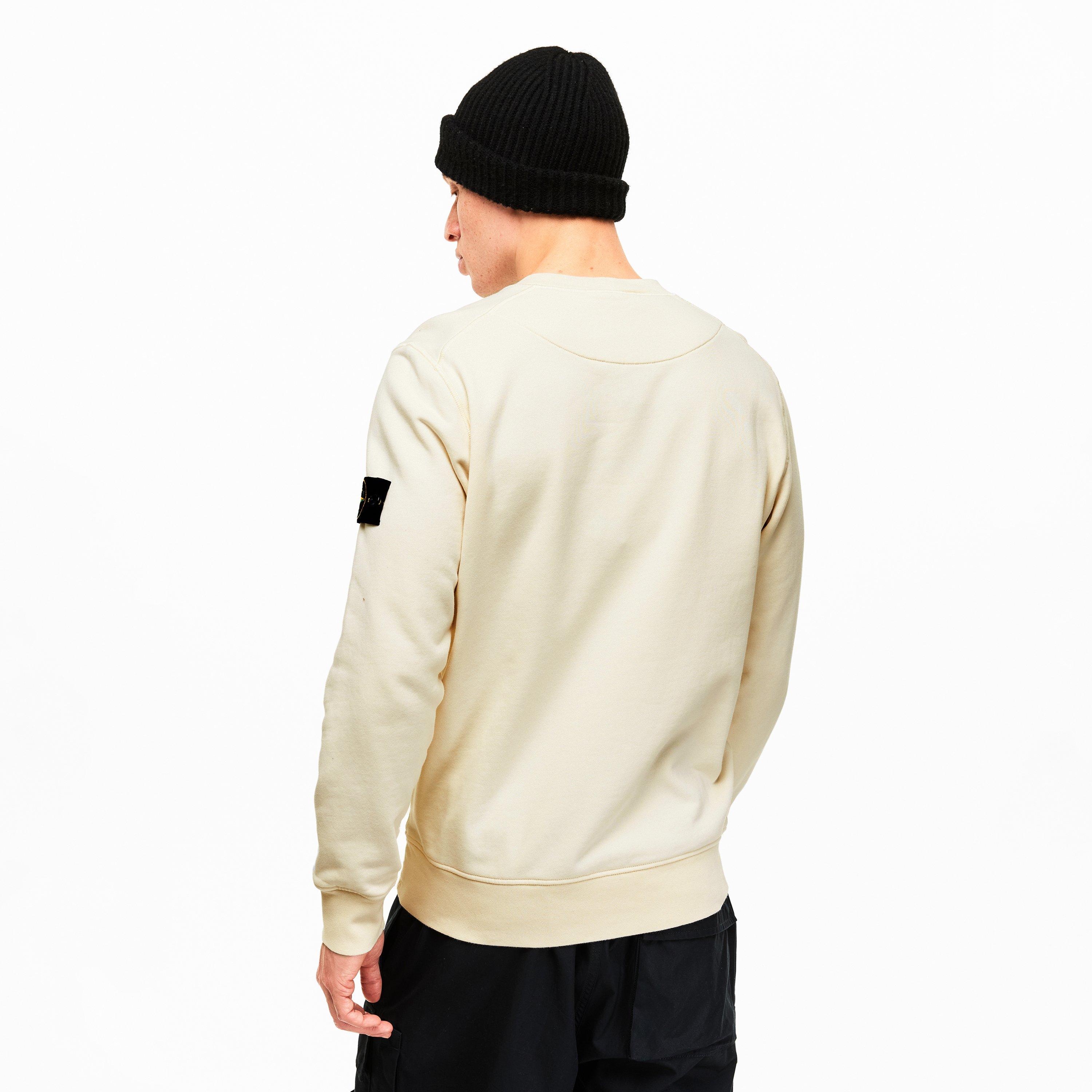 Ivory V0093 - Stone Island - Men's Fleece Crew Sweatshirt - 4