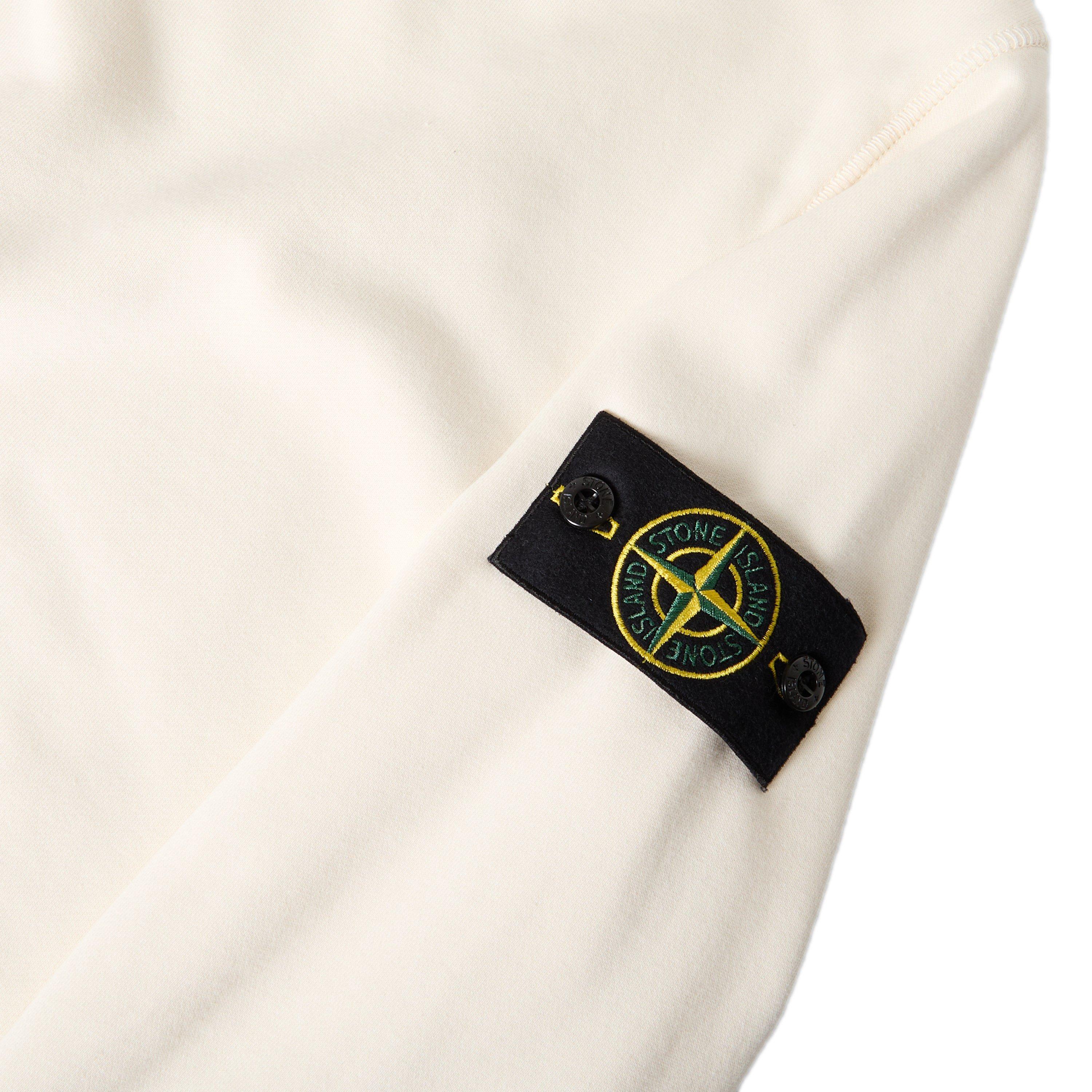 Ivory V0093 - Stone Island - Men's Fleece Crew Sweatshirt - 5