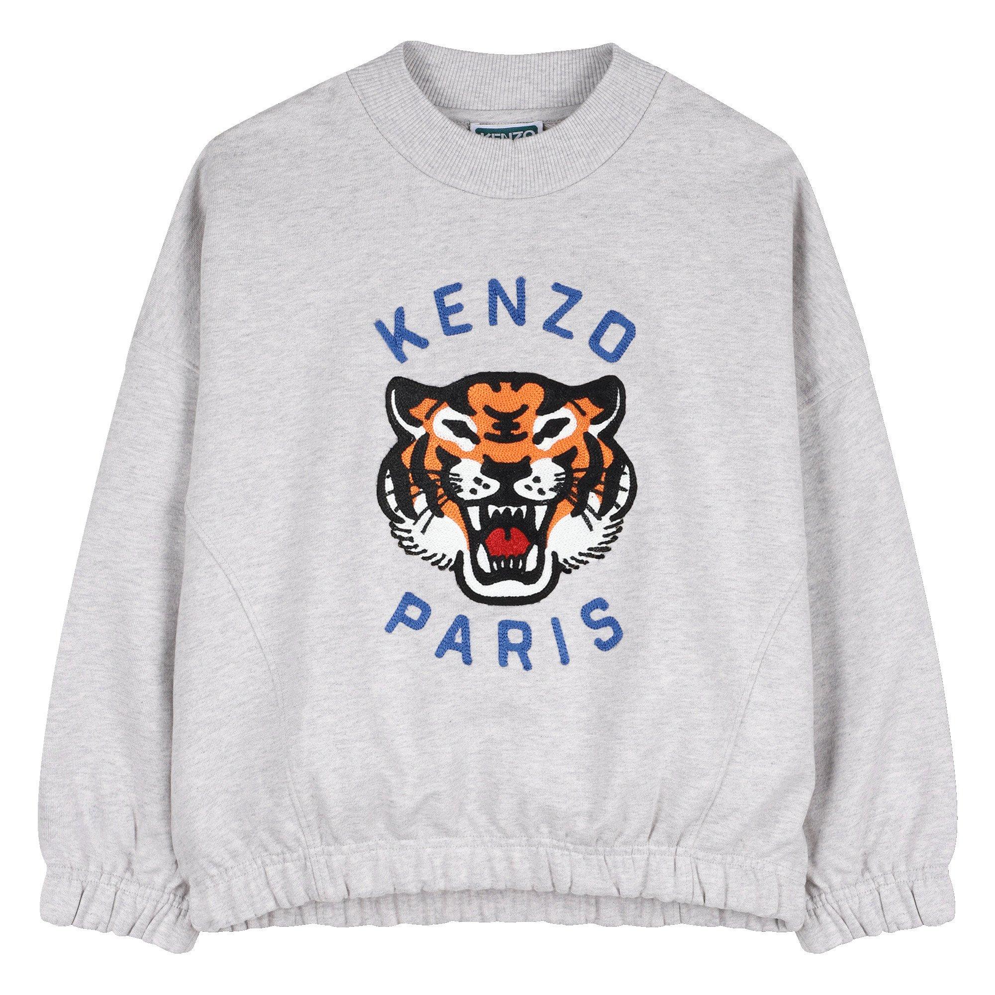 Light Grey - Kenzo - Unisex Kids' Crew Sweatshirt - 1
