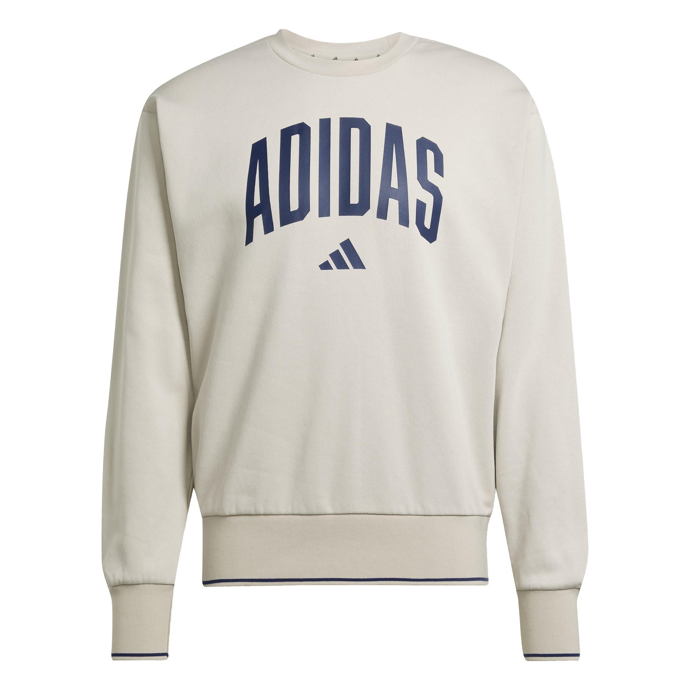 Adidas Men's Collegiate Sweatshirt - Alumina/Blue - S