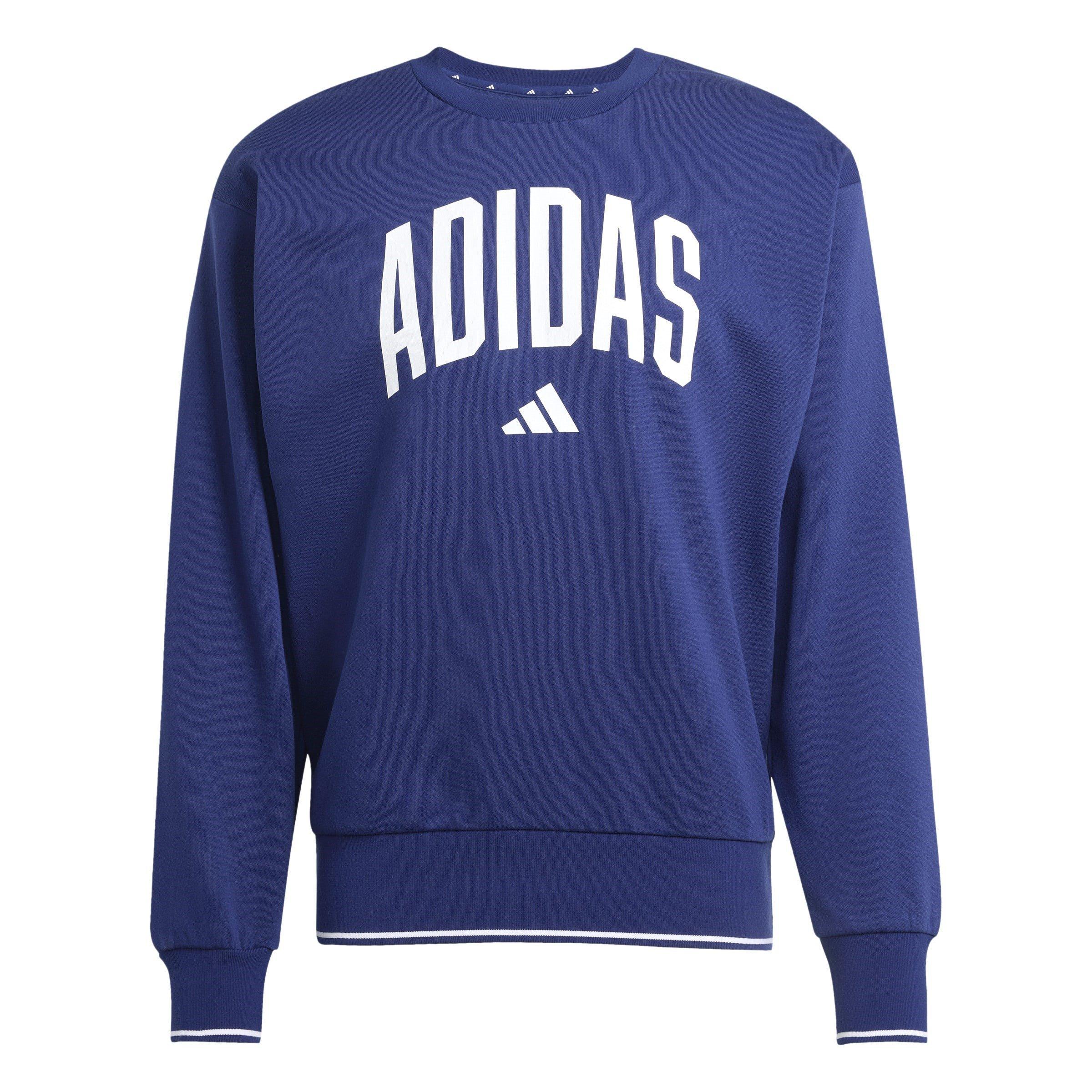 Adidas Men's Collegiate Sweatshirt - Blue/White - L