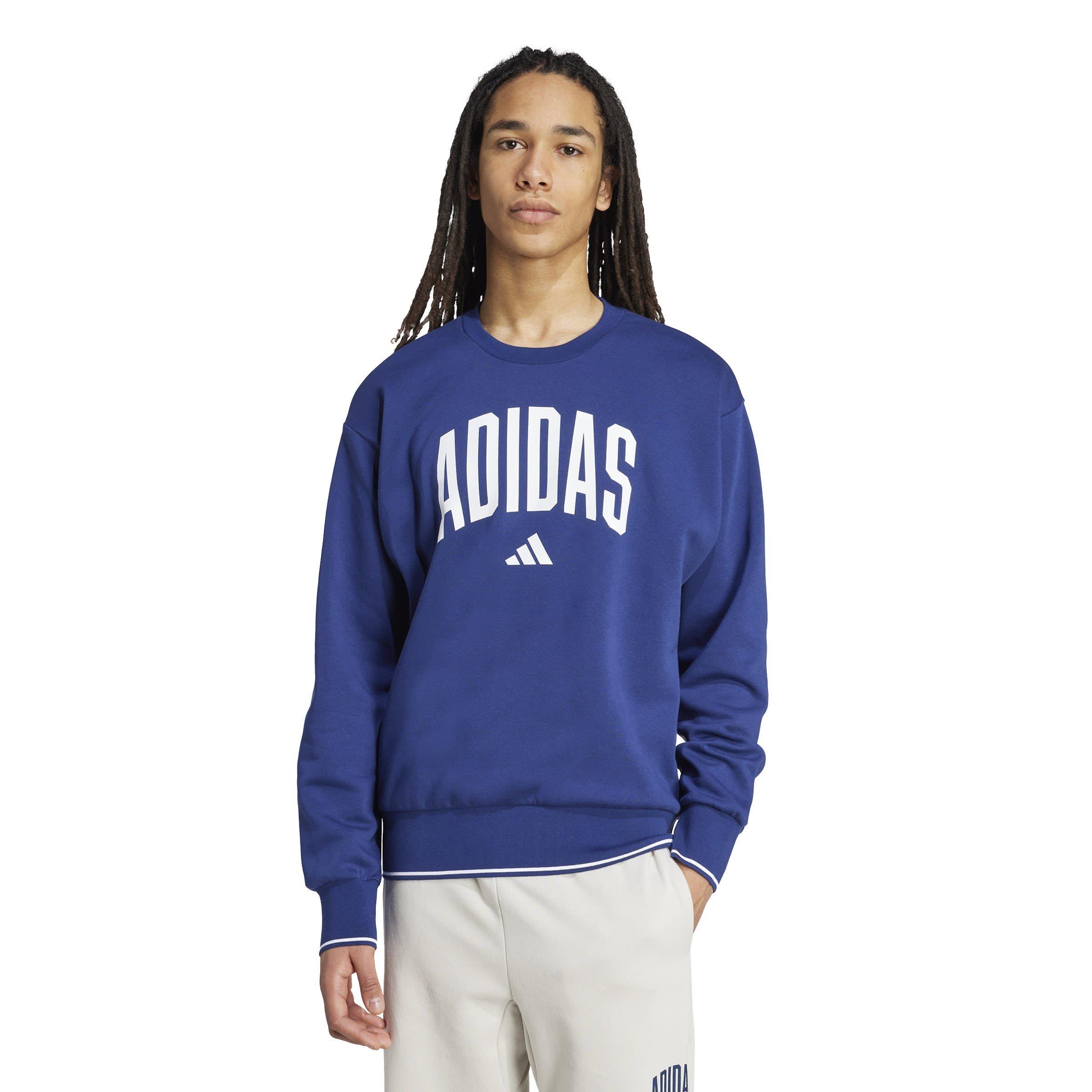 Blue/White - adidas - Collegiate Sweatshirt Mens - 2