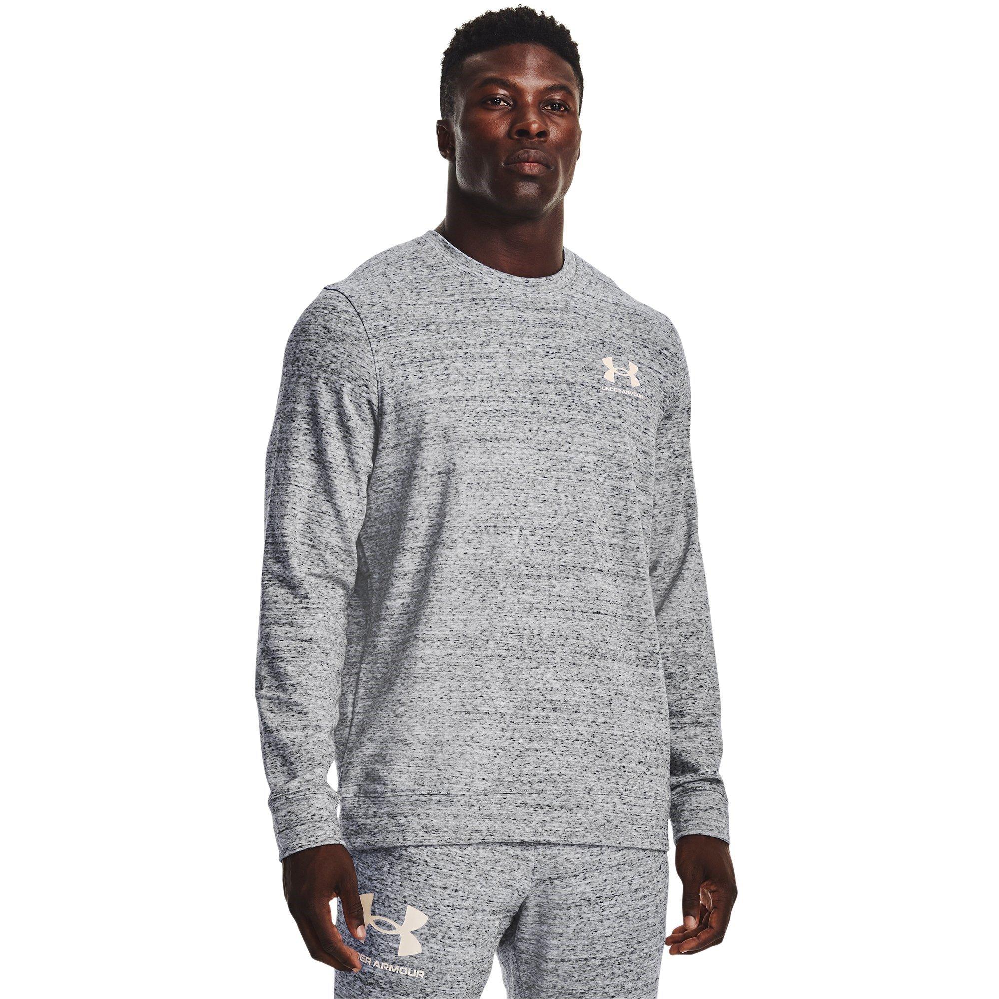 White - Under Armour - Armour Rival Terry Crew Sweater Mens - 2