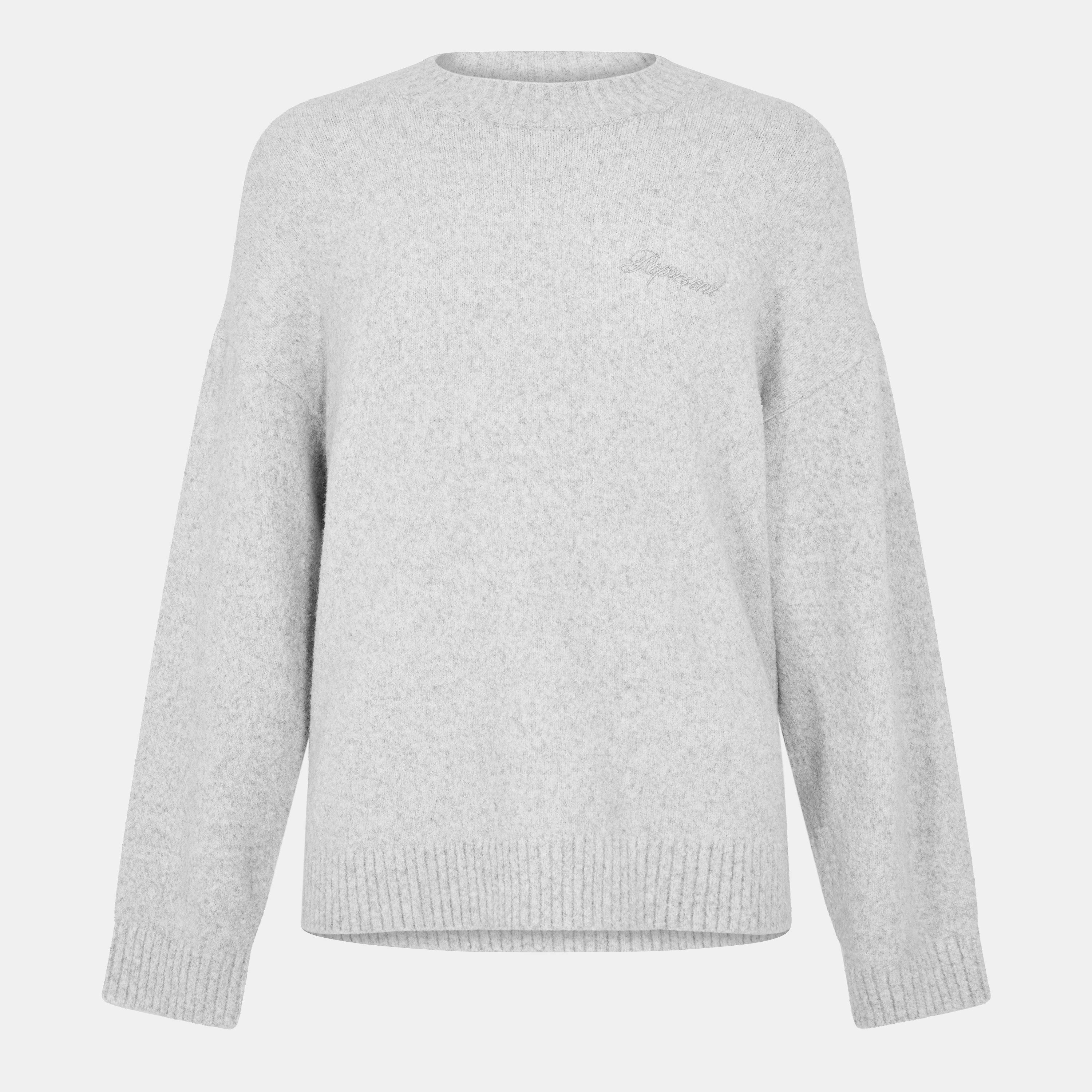 Ice Grey Marl - Represent - Men's Crew-Neck Ribbed Crew Sweatshirt - 1