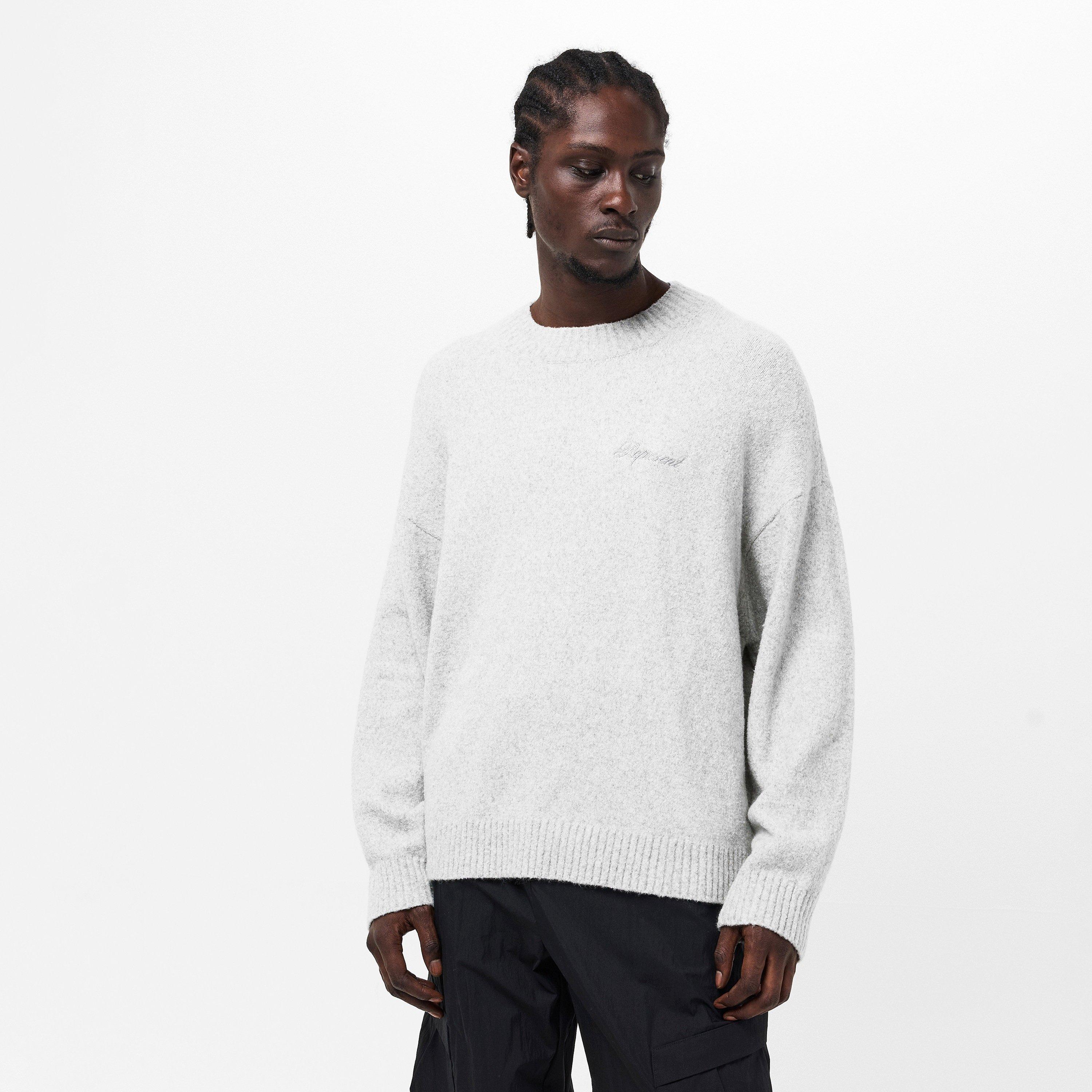 Ice Grey Marl - Represent - Men's Crew-Neck Ribbed Crew Sweatshirt - 3