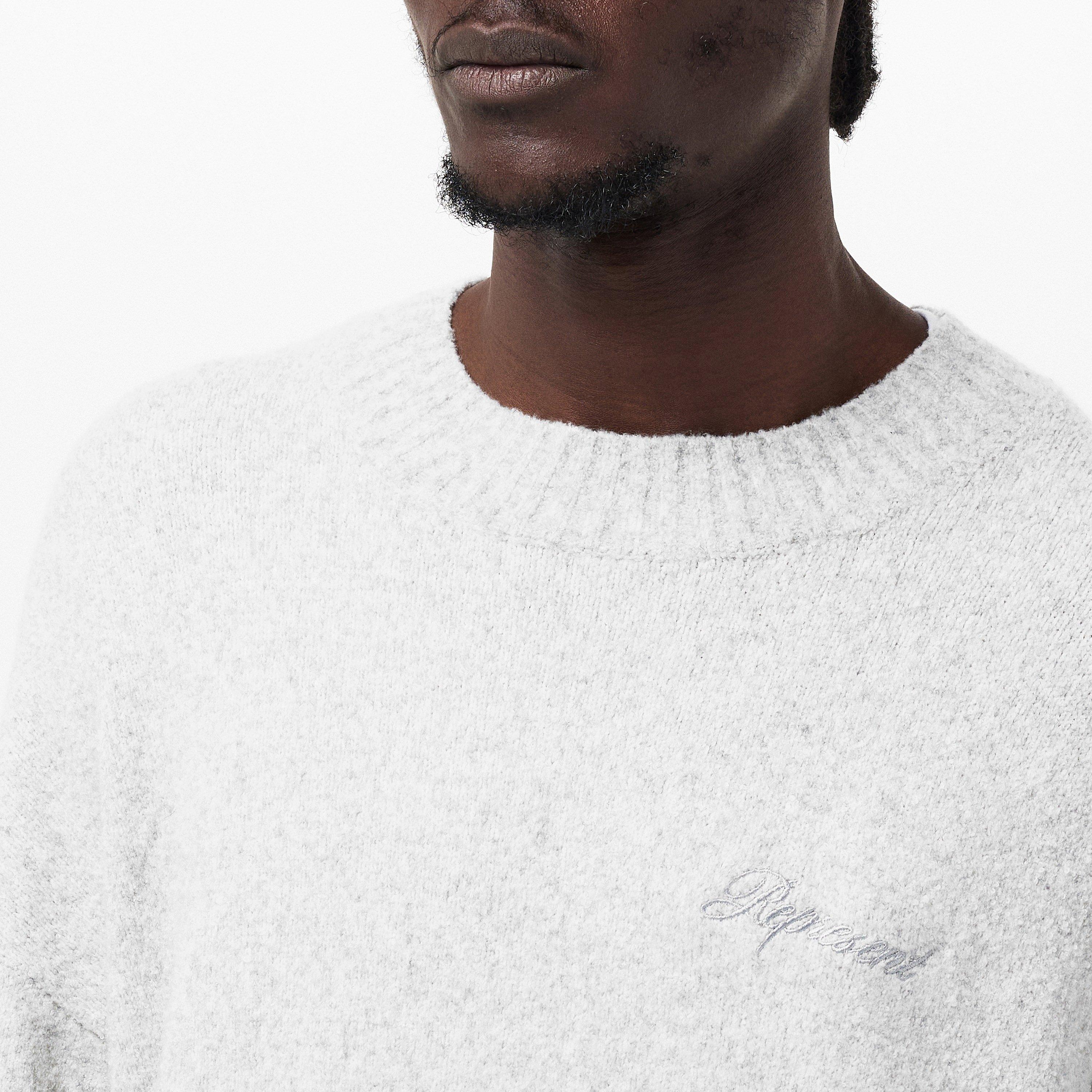 Ice Grey Marl - Represent - Men's Crew-Neck Ribbed Crew Sweatshirt - 5