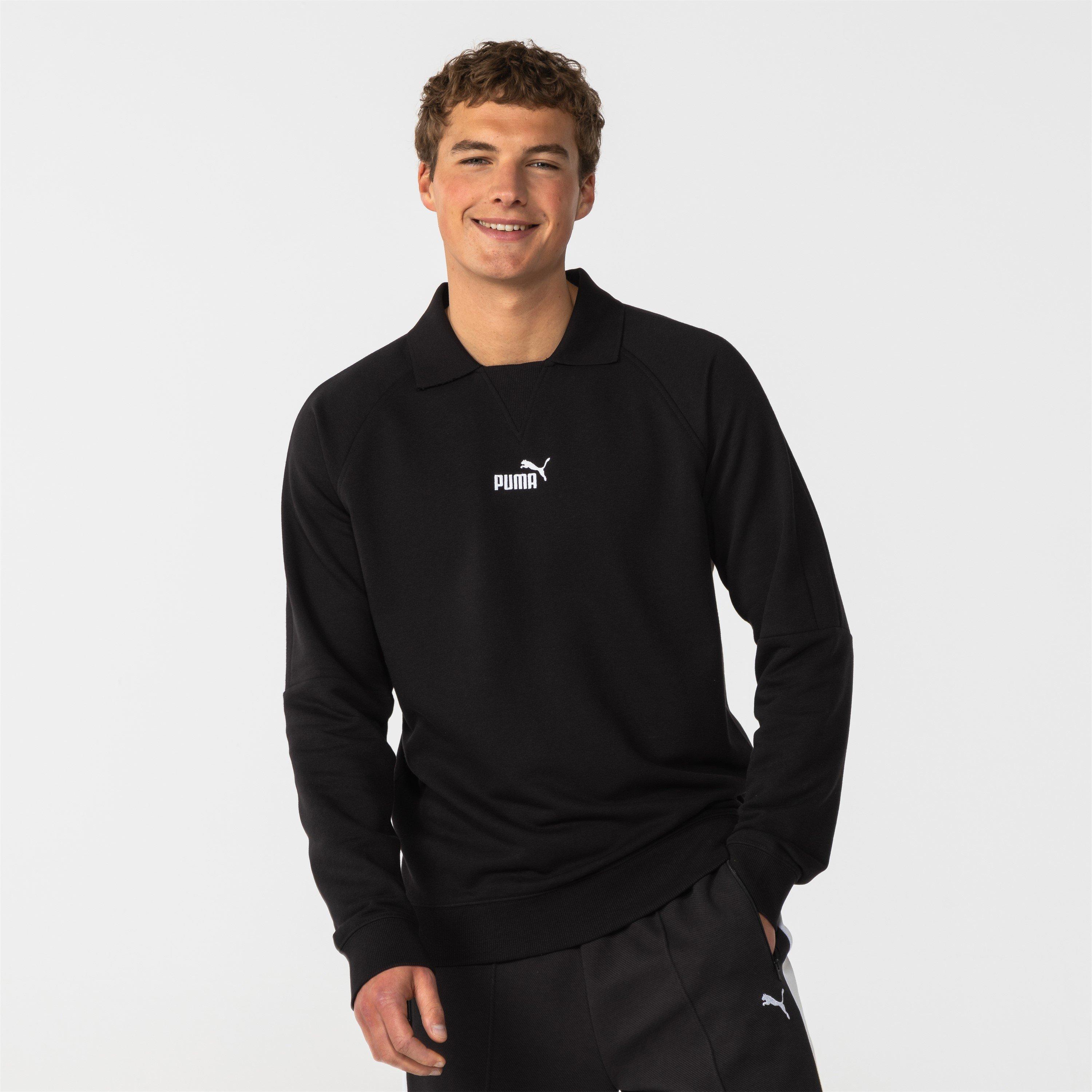 Puma Men's Logo Crew Sweatshirt - Black - 2XL