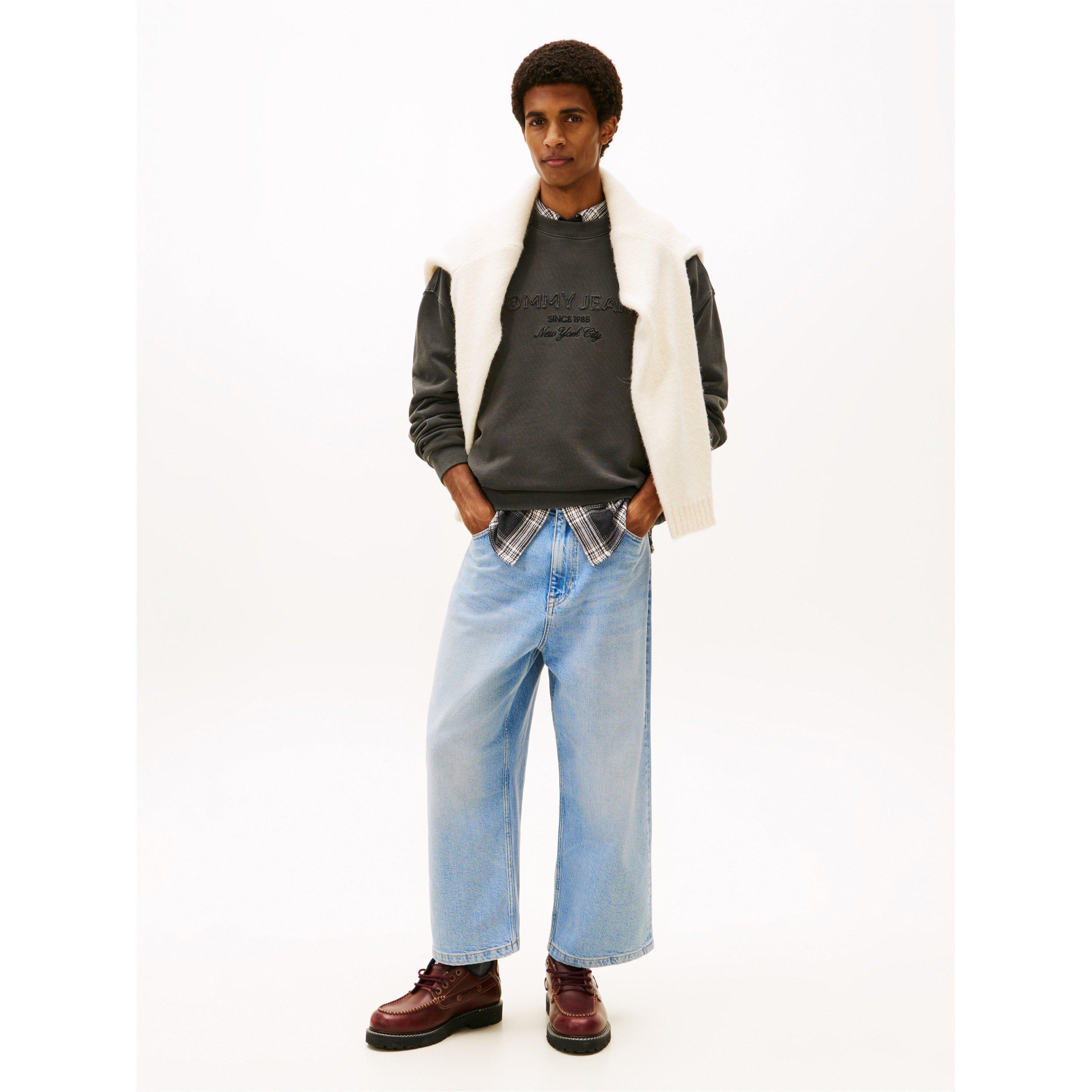 Noir délavé - Tommy Jeans - Men's New Classic Crew Sweatshirt - 4