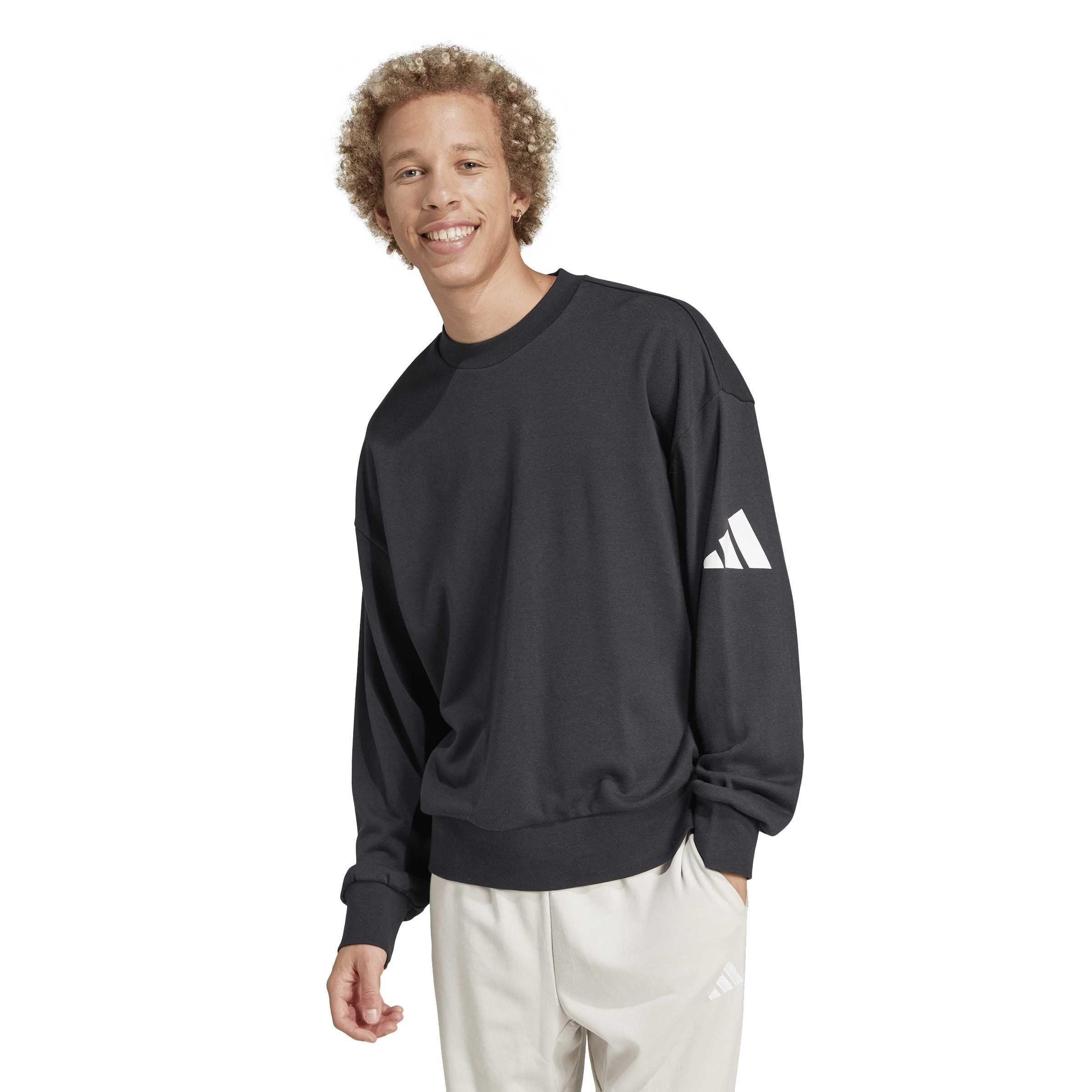 Schwarz/Weiß - adidas - Men's Crew-Neck Sweatshirt - 2