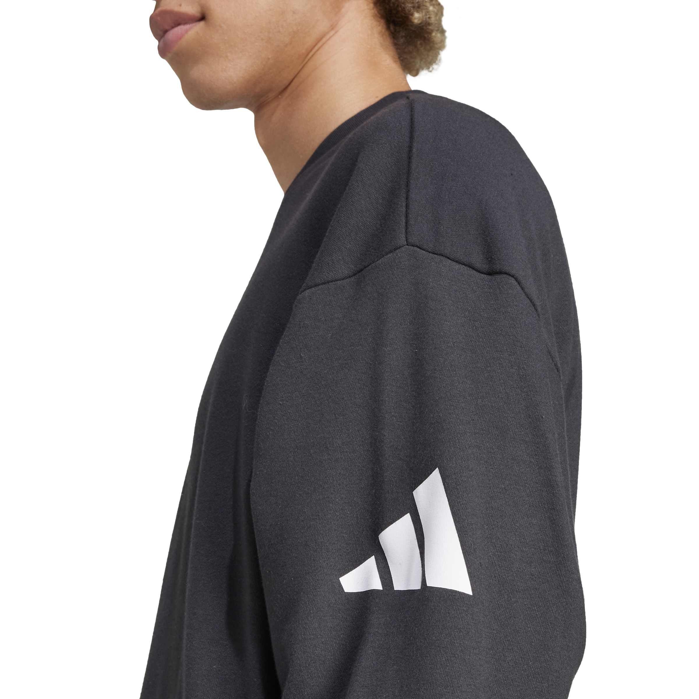 Schwarz/Weiß - adidas - Men's Crew-Neck Sweatshirt - 5