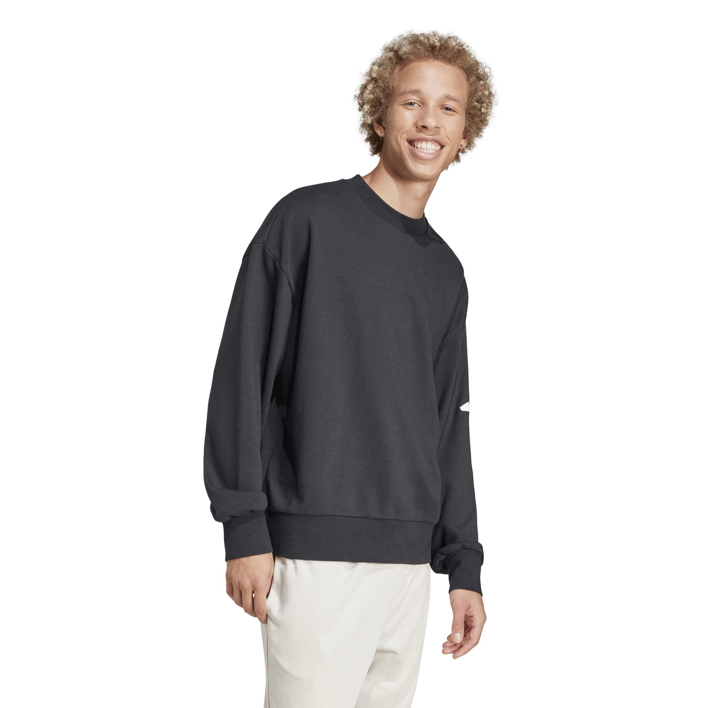 Schwarz/Weiß - adidas - Men's Crew-Neck Sweatshirt - 6