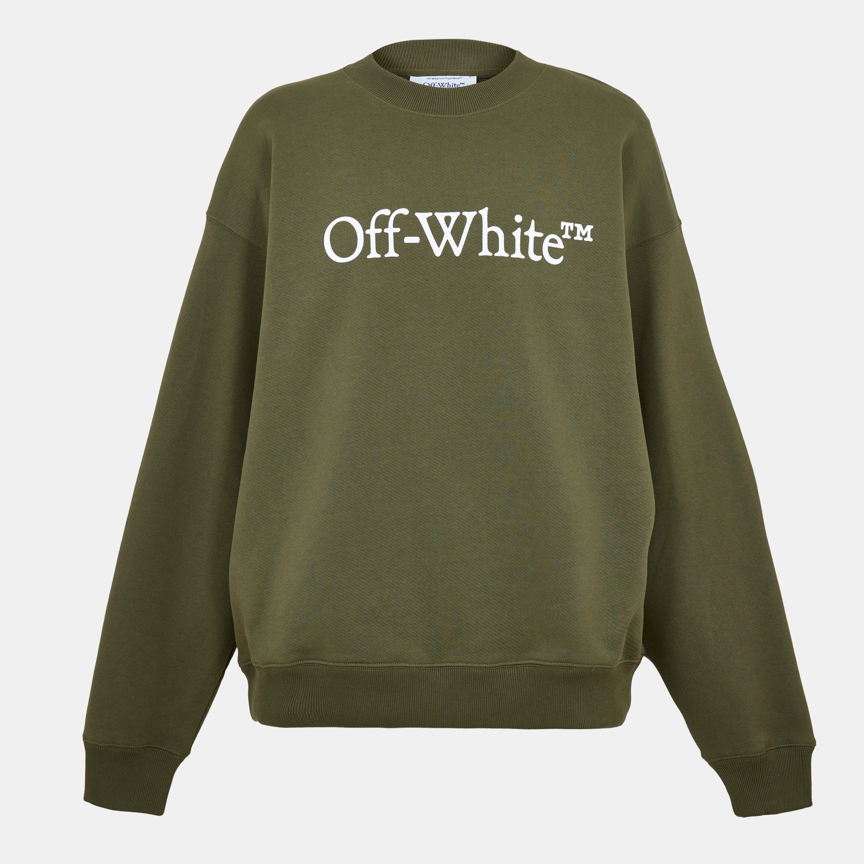 Moss/White - Off White - Men's Skate Crewneck Sweatshirt - 1