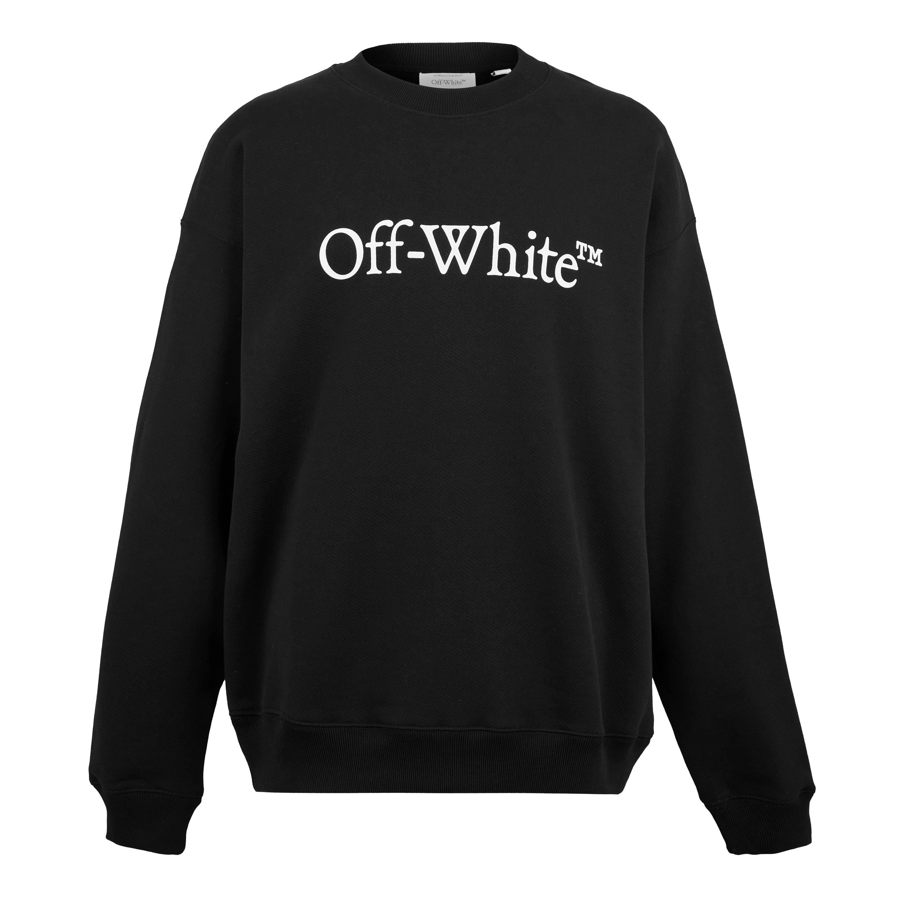 Black-White - Off White - Men's Skate Relaxed Fit Crew Sweatshirt - 1