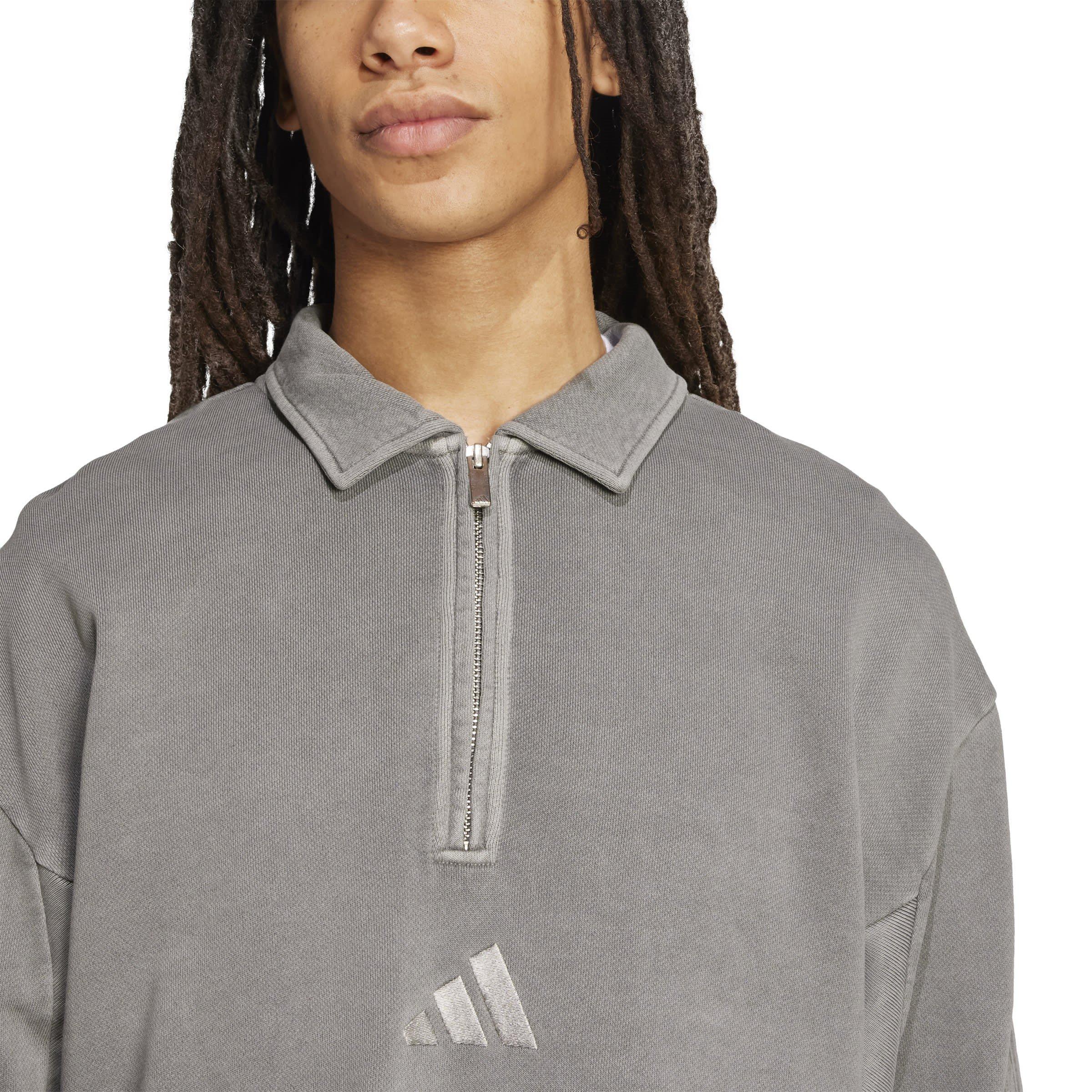 Black - adidas - All SZN Washed Half-Zip Mens - 4