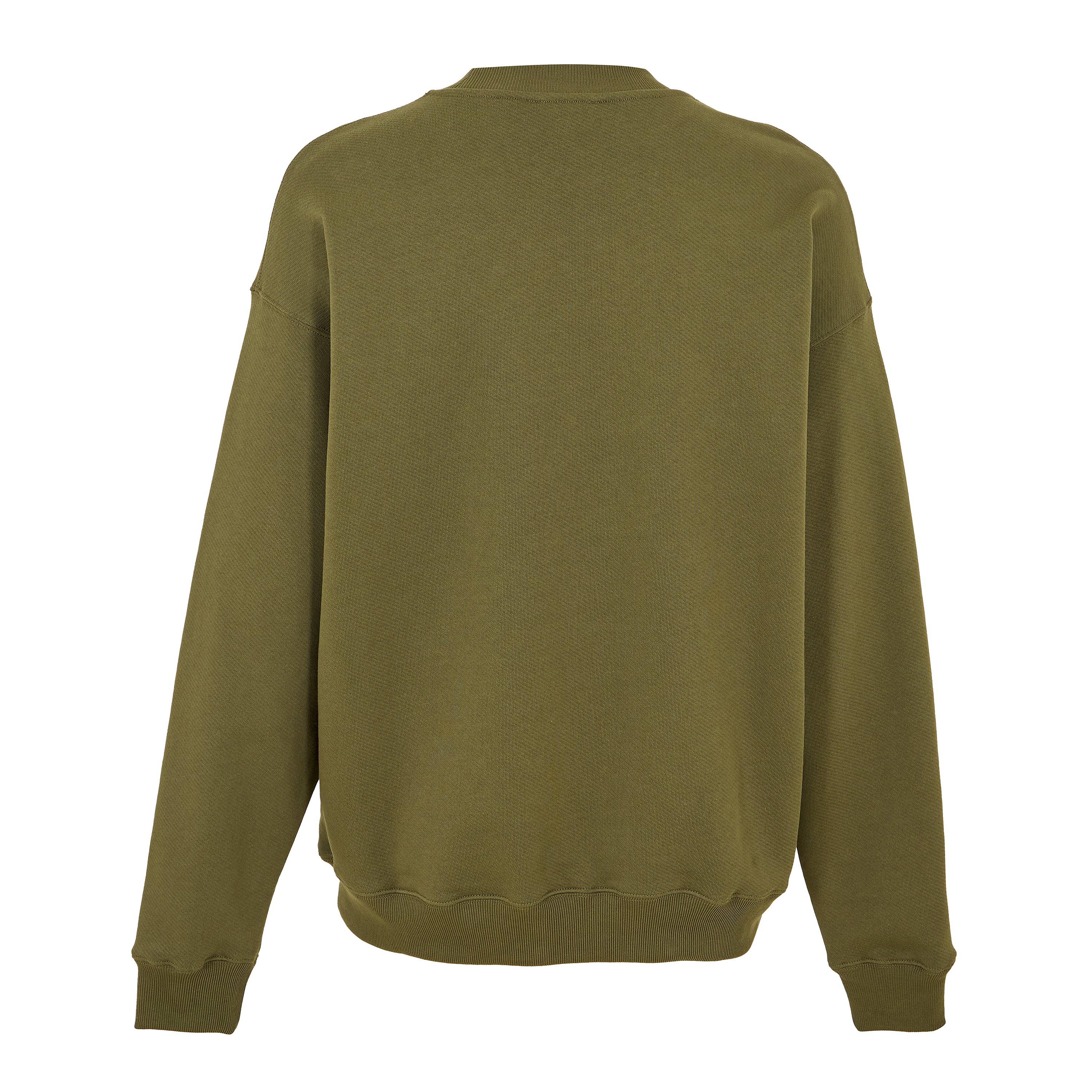 Moss/Black - Off White - Men's Skate Relaxed Fit Crew Sweatshirt - 2