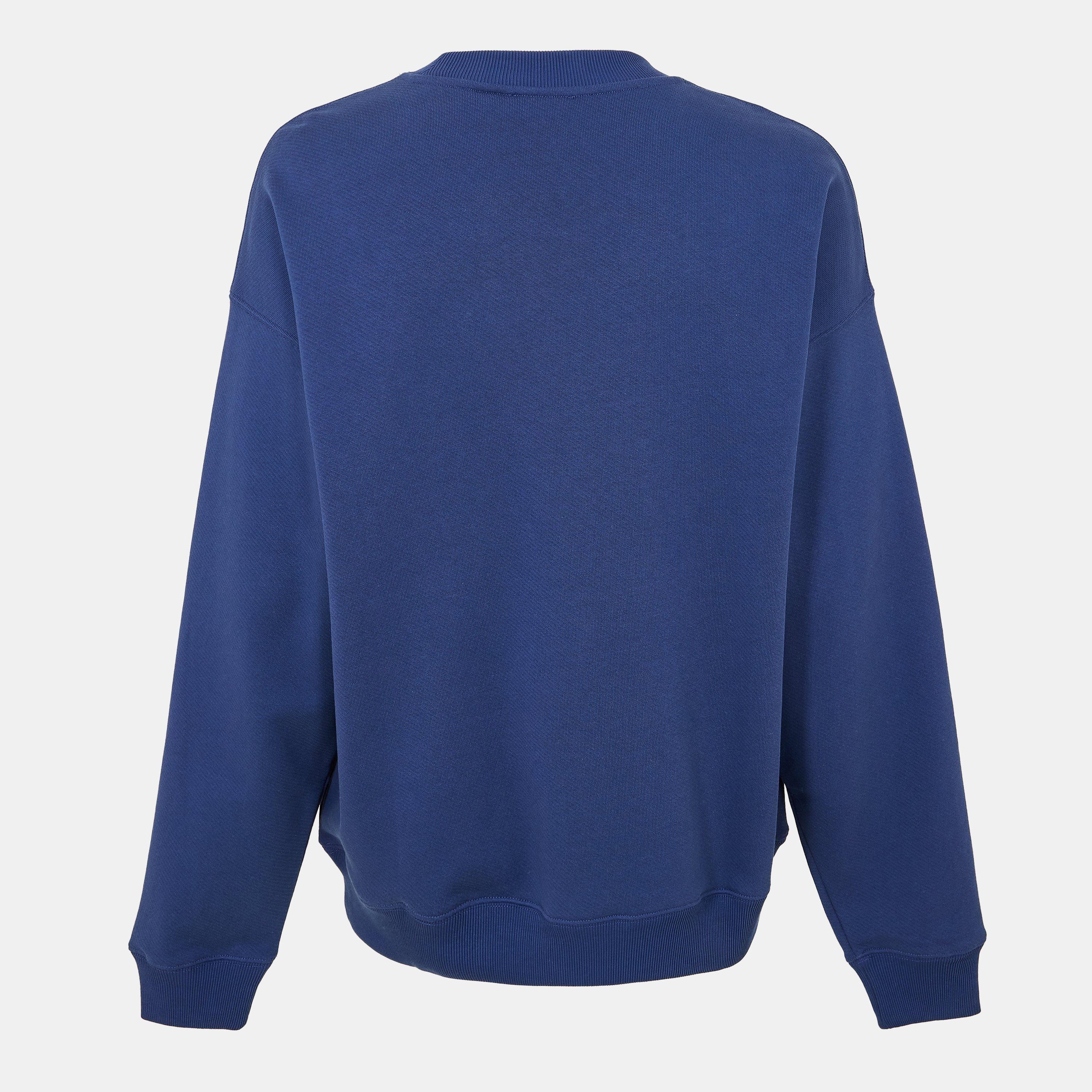 Dark Blue-White - Off White - Men's Skate Contemporary Fit Crew Sweatshirt - 2