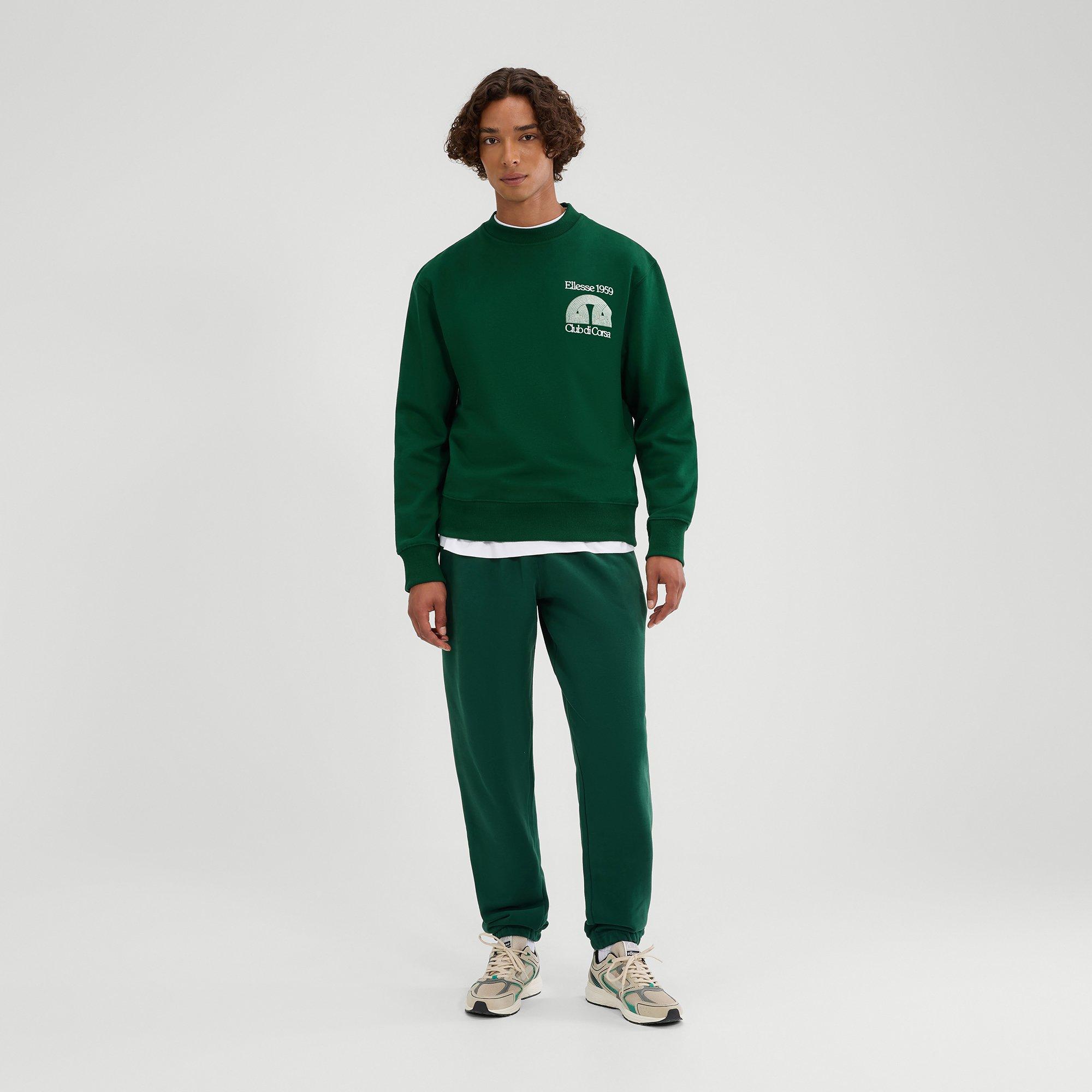 Ellesse Men's Club Crew Sweatshirt - Dark Green - Large