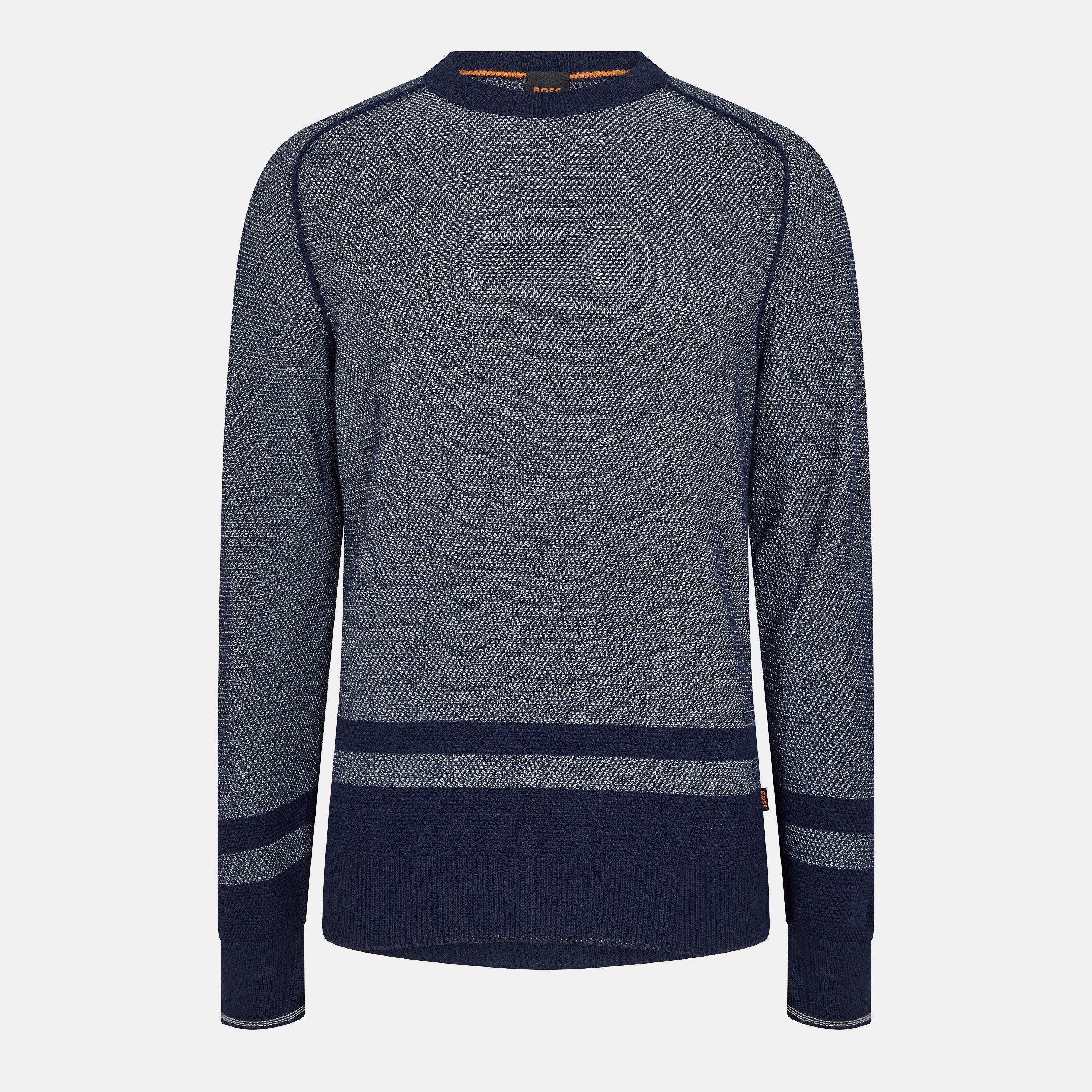 Boss Men's Apok Crew Sweatshirt - Dark Blue - Size 2XL