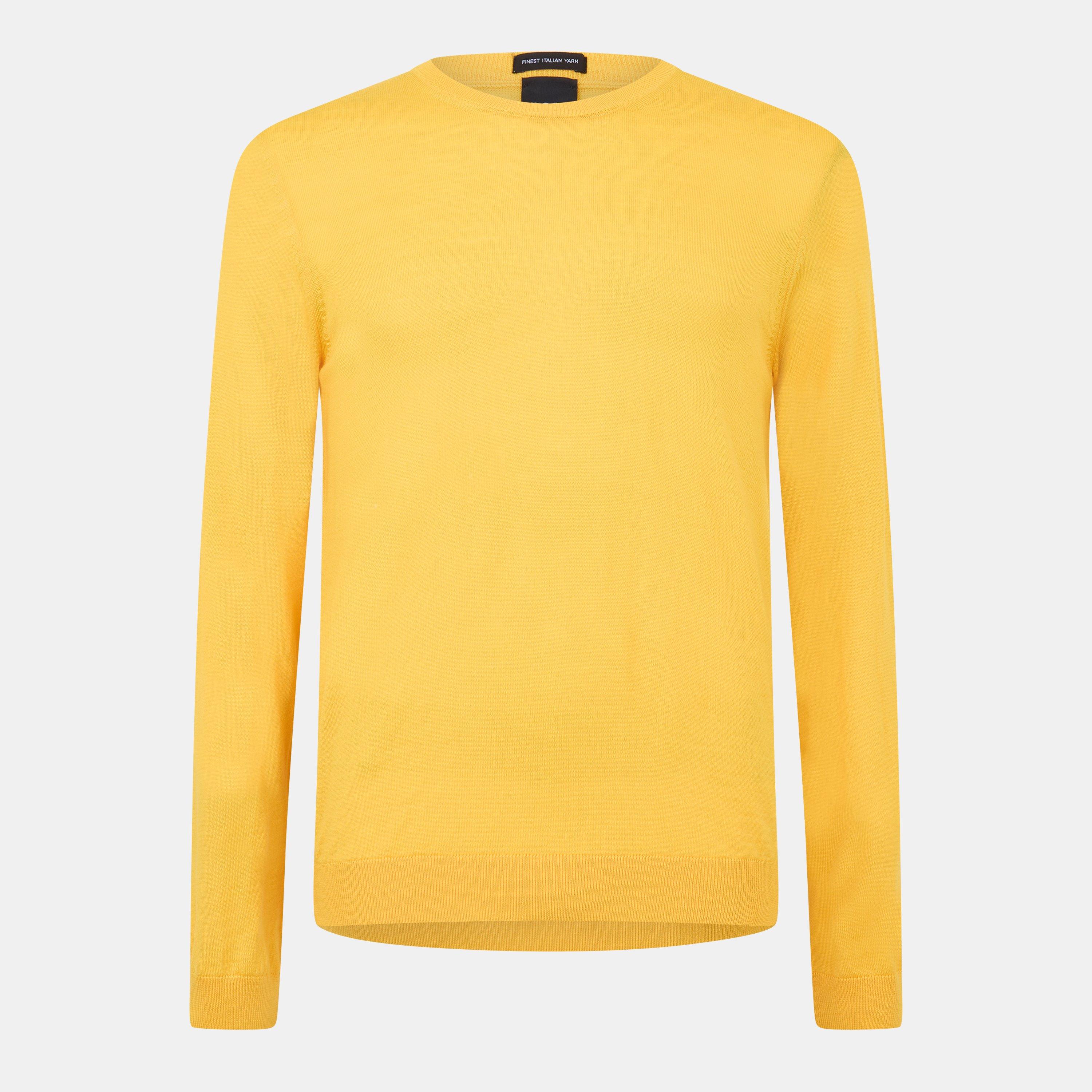 Med Yellow - Boss - Men's Leno P Crew Sweatshirt - 1