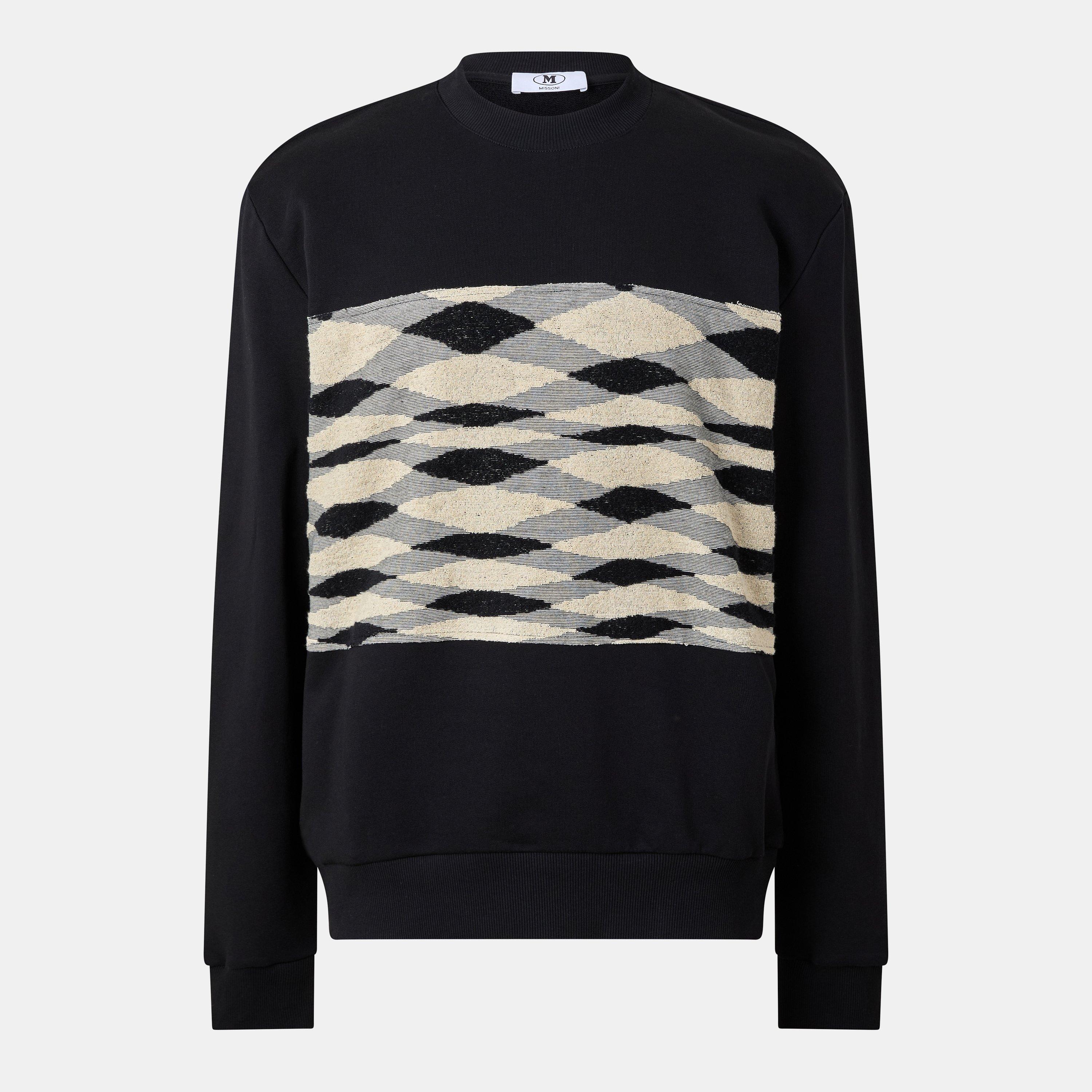 Black/Beige - Missoni - Men's Crew Neck Sweatshirt - 1