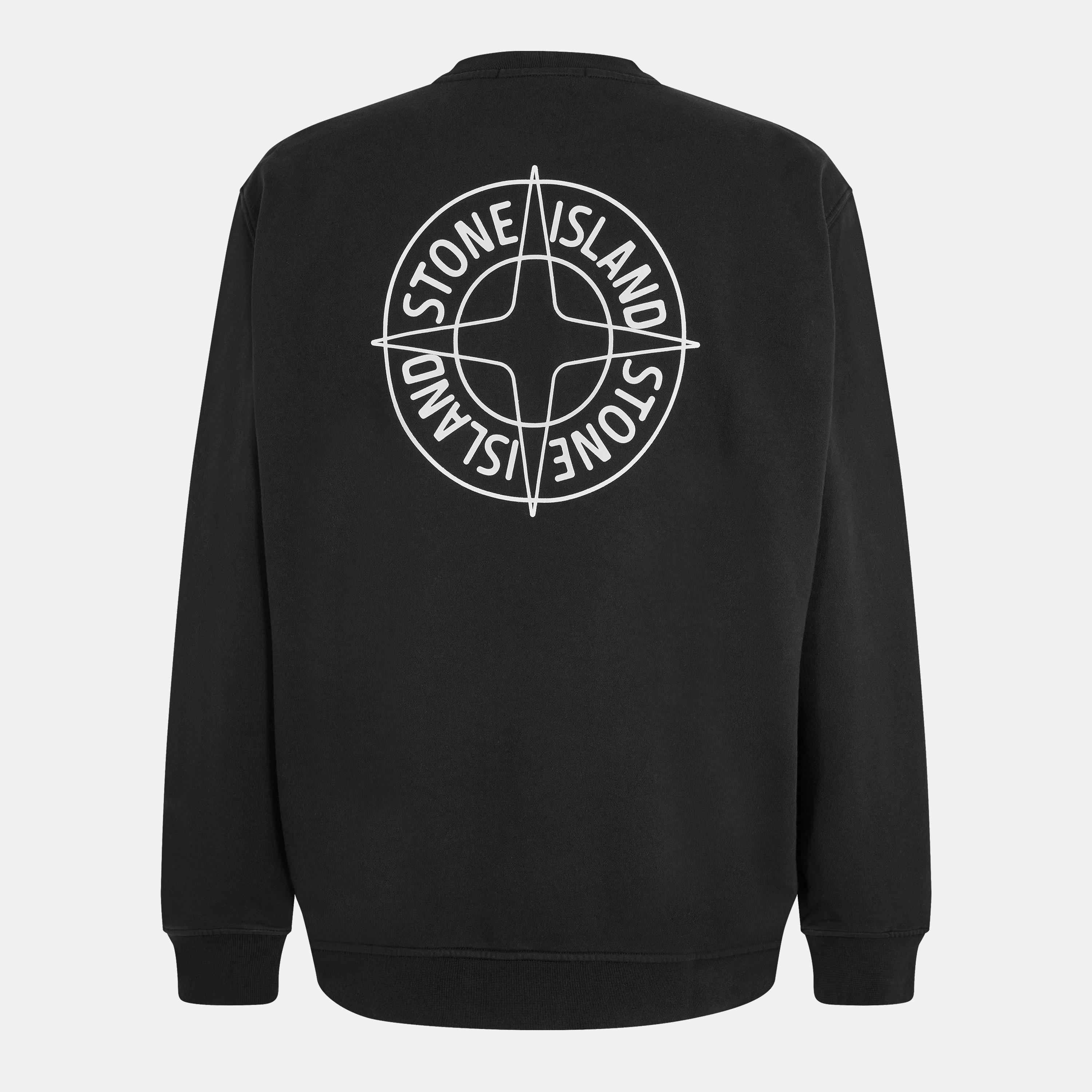 Black V0029 - Stone Island - Men's Compass Crew Sweatshirt - 2