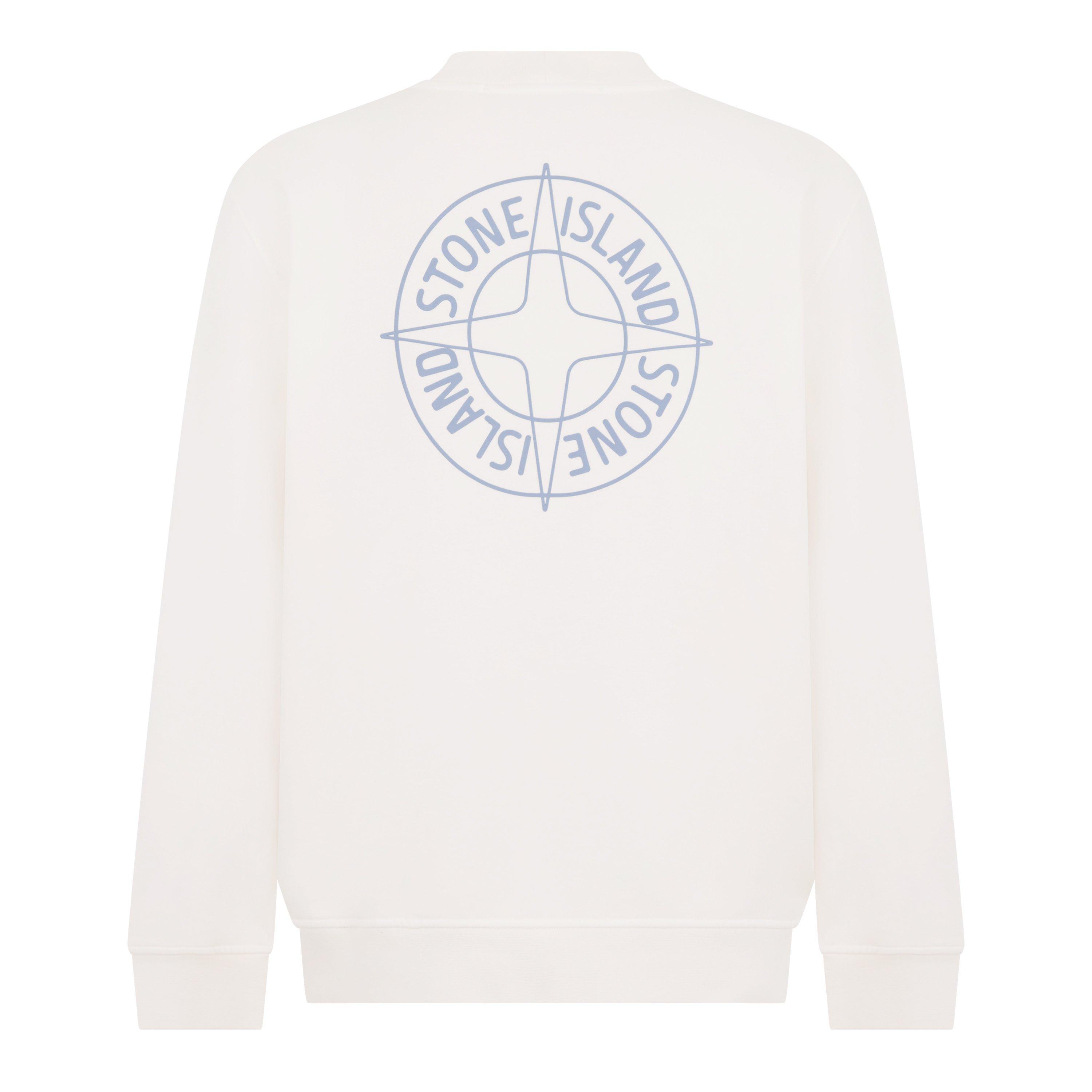 Ivory V0093 - Stone Island - Men's Compass Crew Sweatshirt - 2