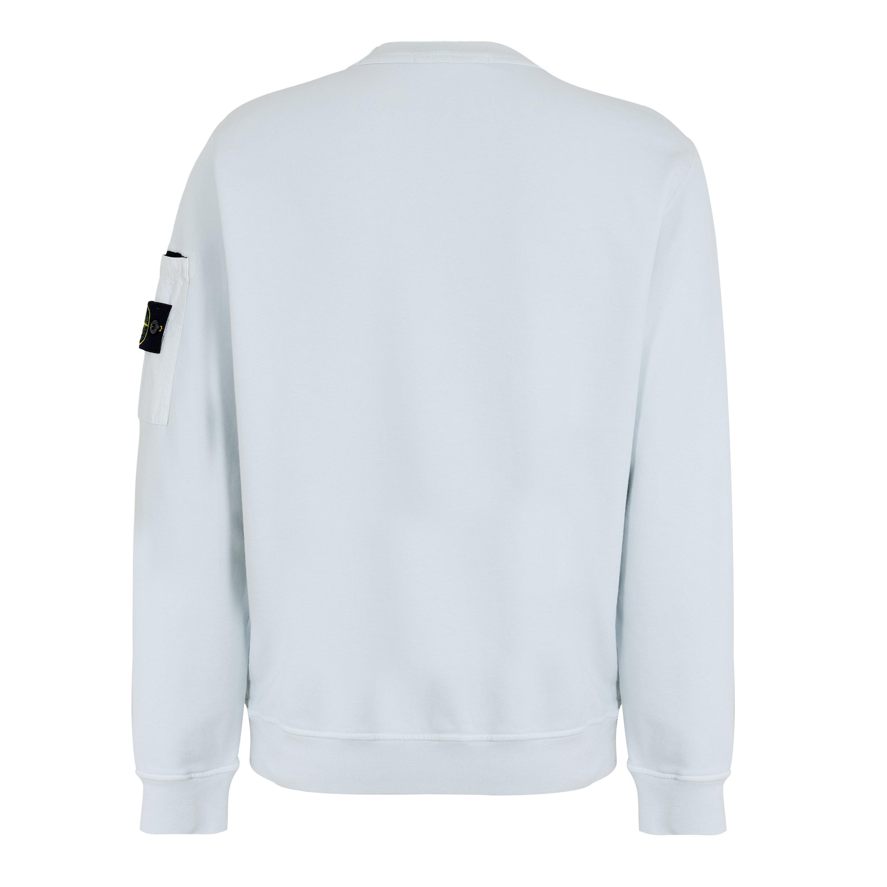 Sky Blue V0041 - Stone Island - Men's Zipped Pocket Crew Sweatshirt - 2