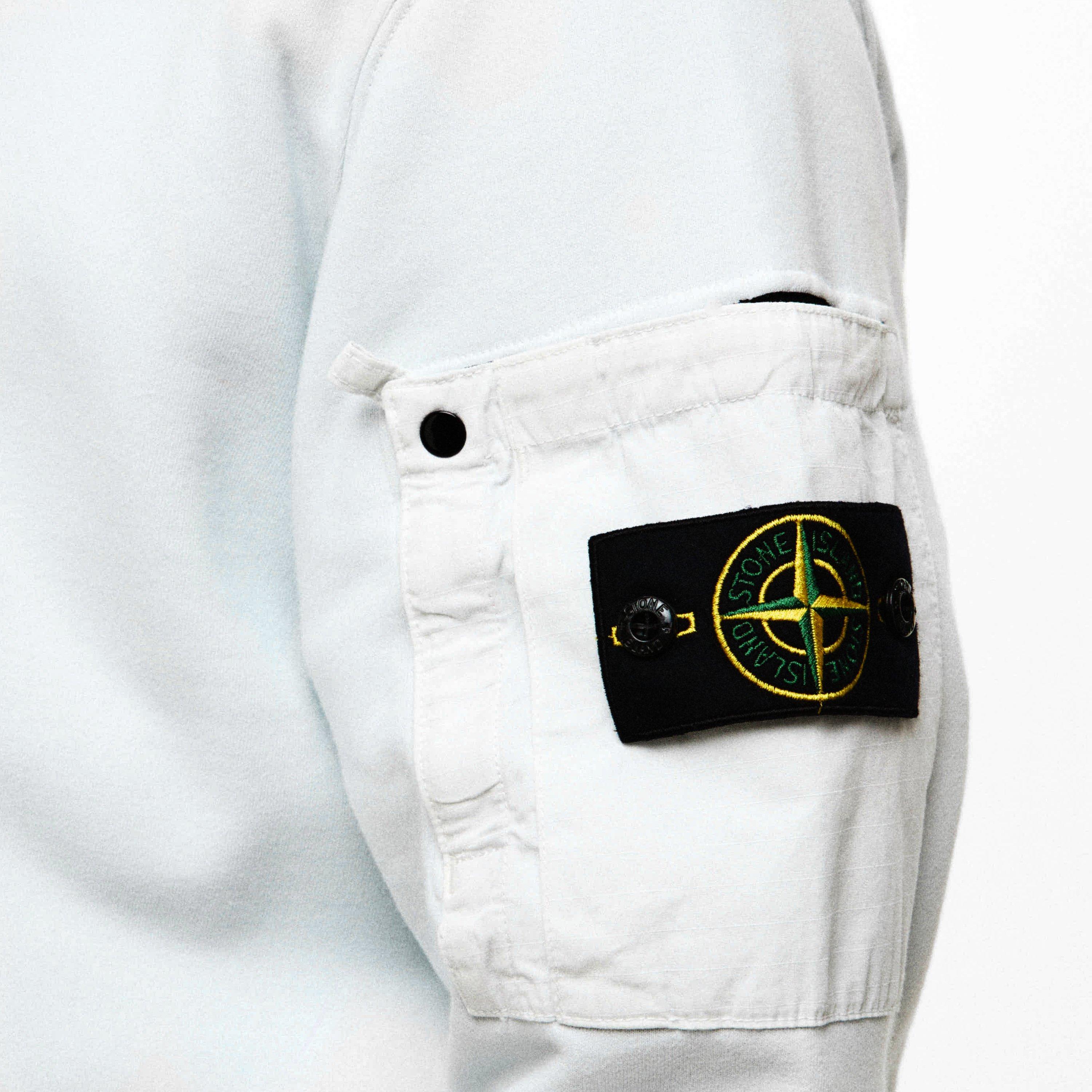 Sky Blue V0041 - Stone Island - Men's Zipped Pocket Crew Sweatshirt - 5
