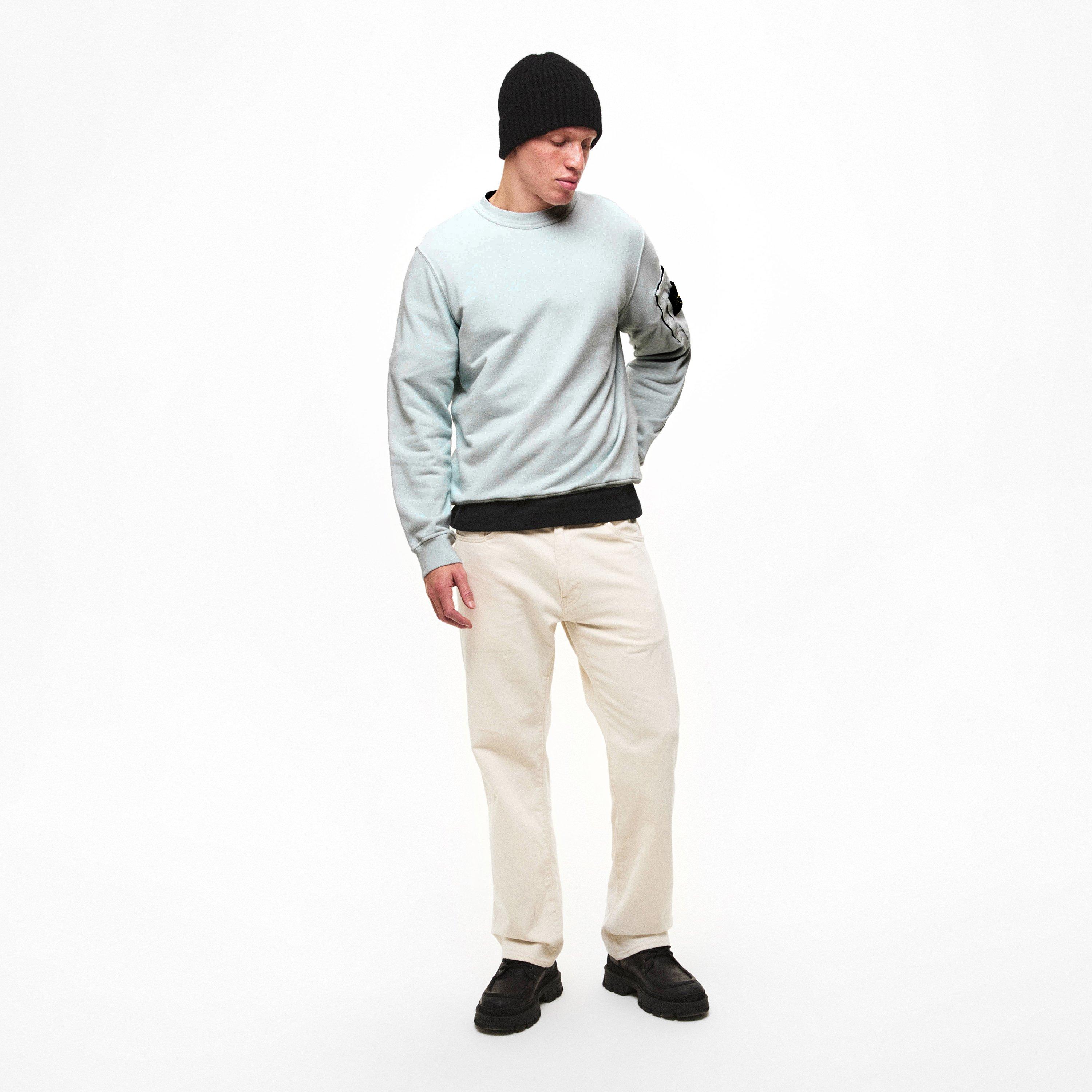 Sky Blue V0041 - Stone Island - Men's Zipped Pocket Crew Sweatshirt - 6