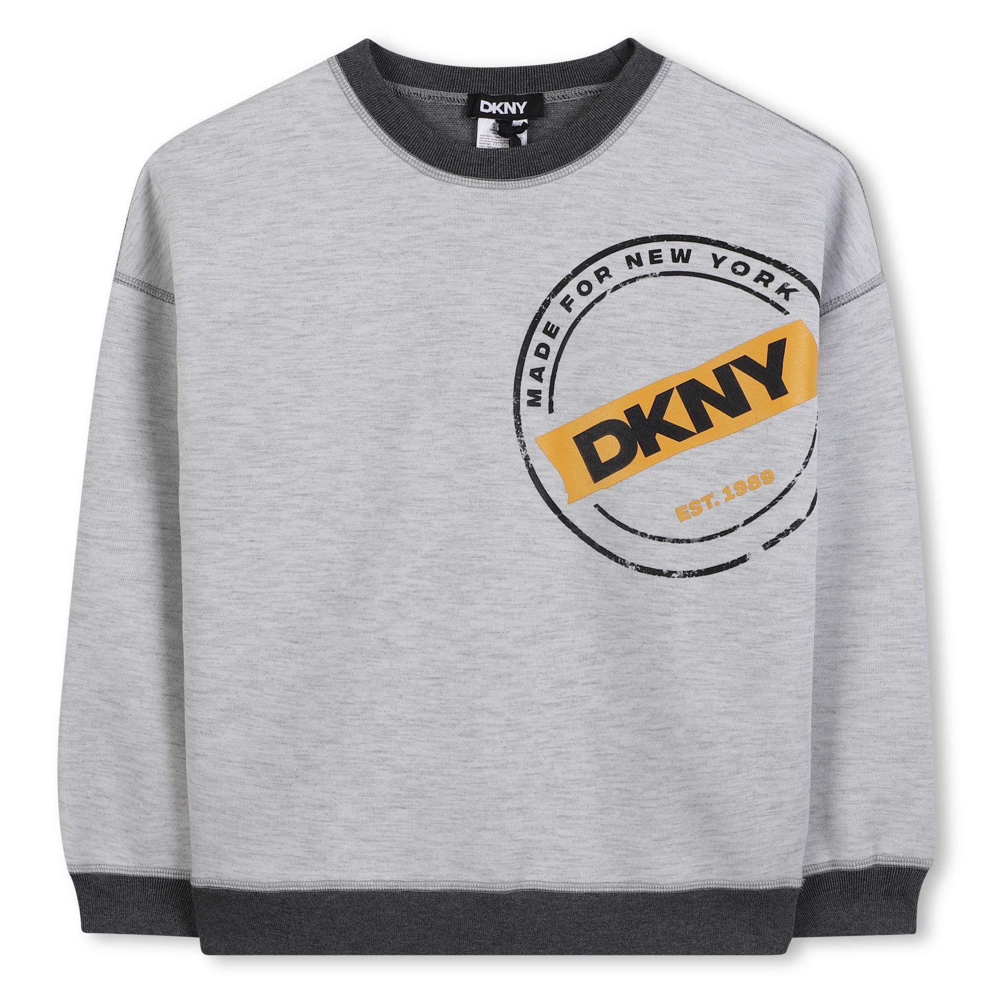 DKNY Kids' Reverse Crew Sweatshirt - Dark grey - Size 12Y