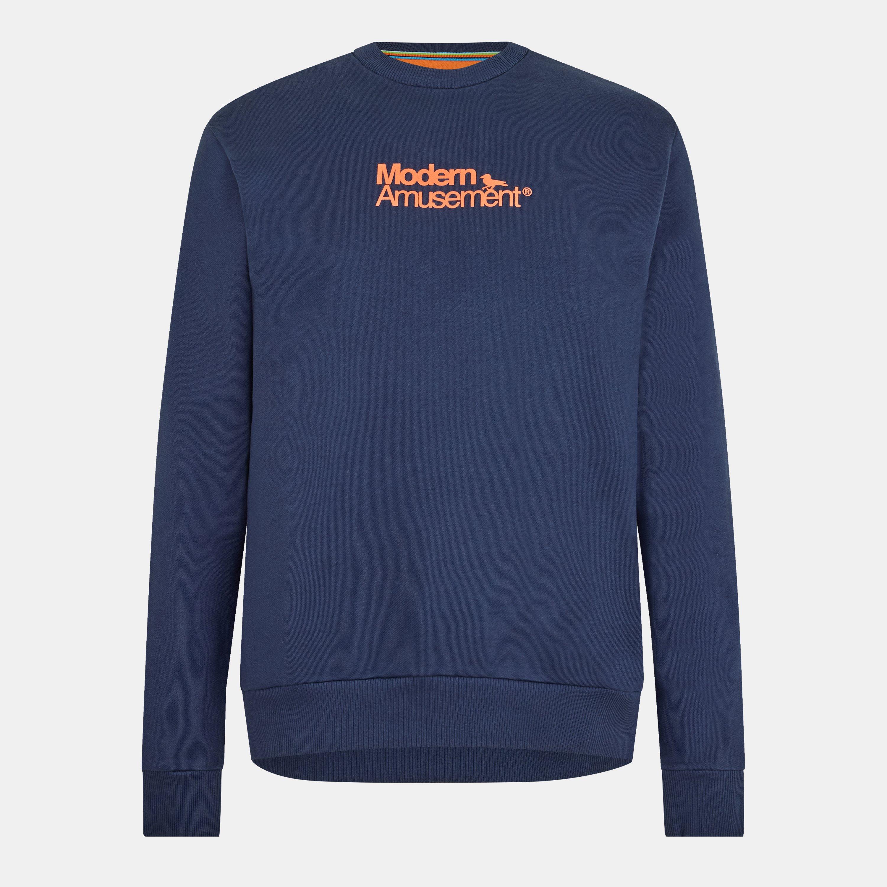 Navy - Modern Amusement - Men's Muscle Crew Sweatshirt - 1