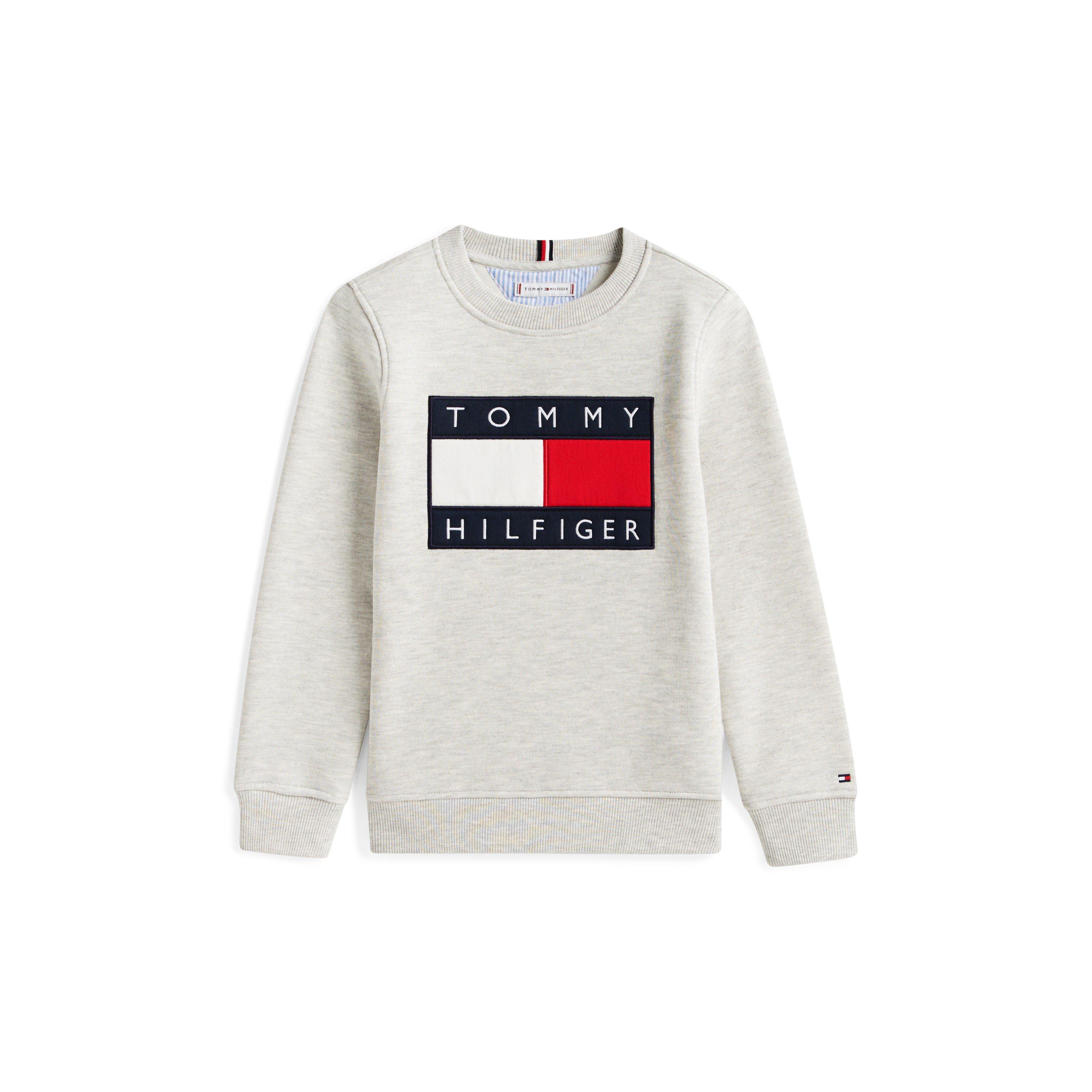 Tommy Hilfiger Kids' Heritage Crew Sweatshirt - Light Grey P01 - Size 8Y