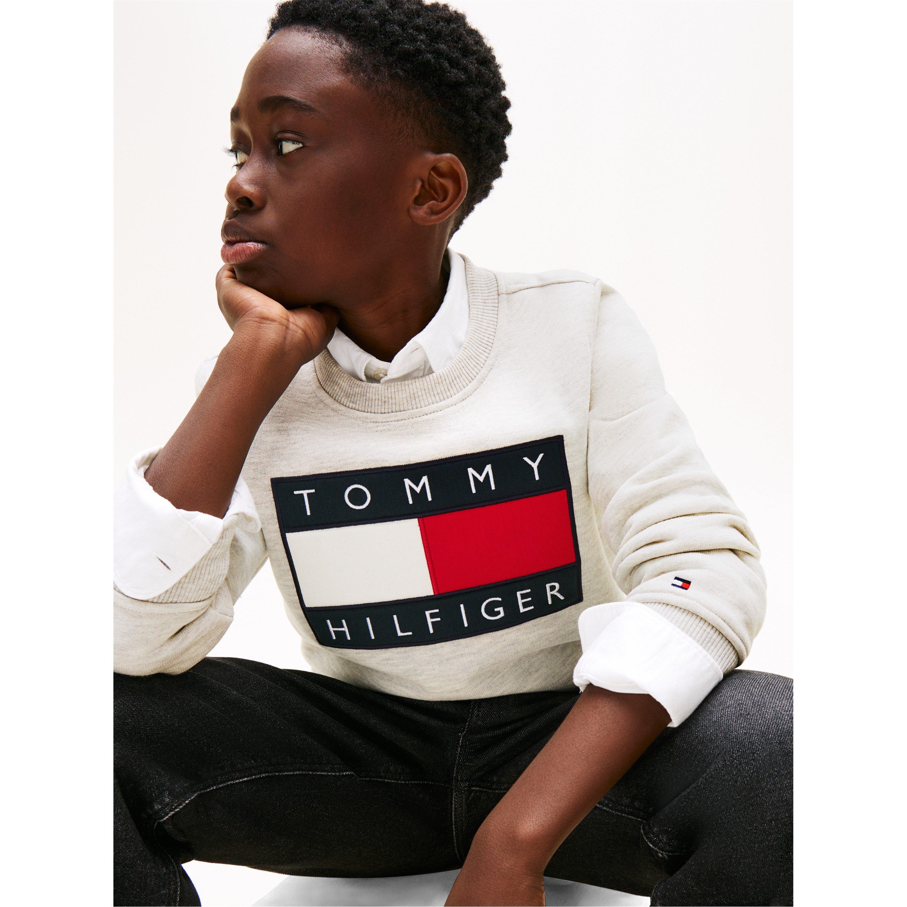 Light Grey P01 - Tommy Hilfiger - Kids' Heritage Crew Sweatshirt - 3