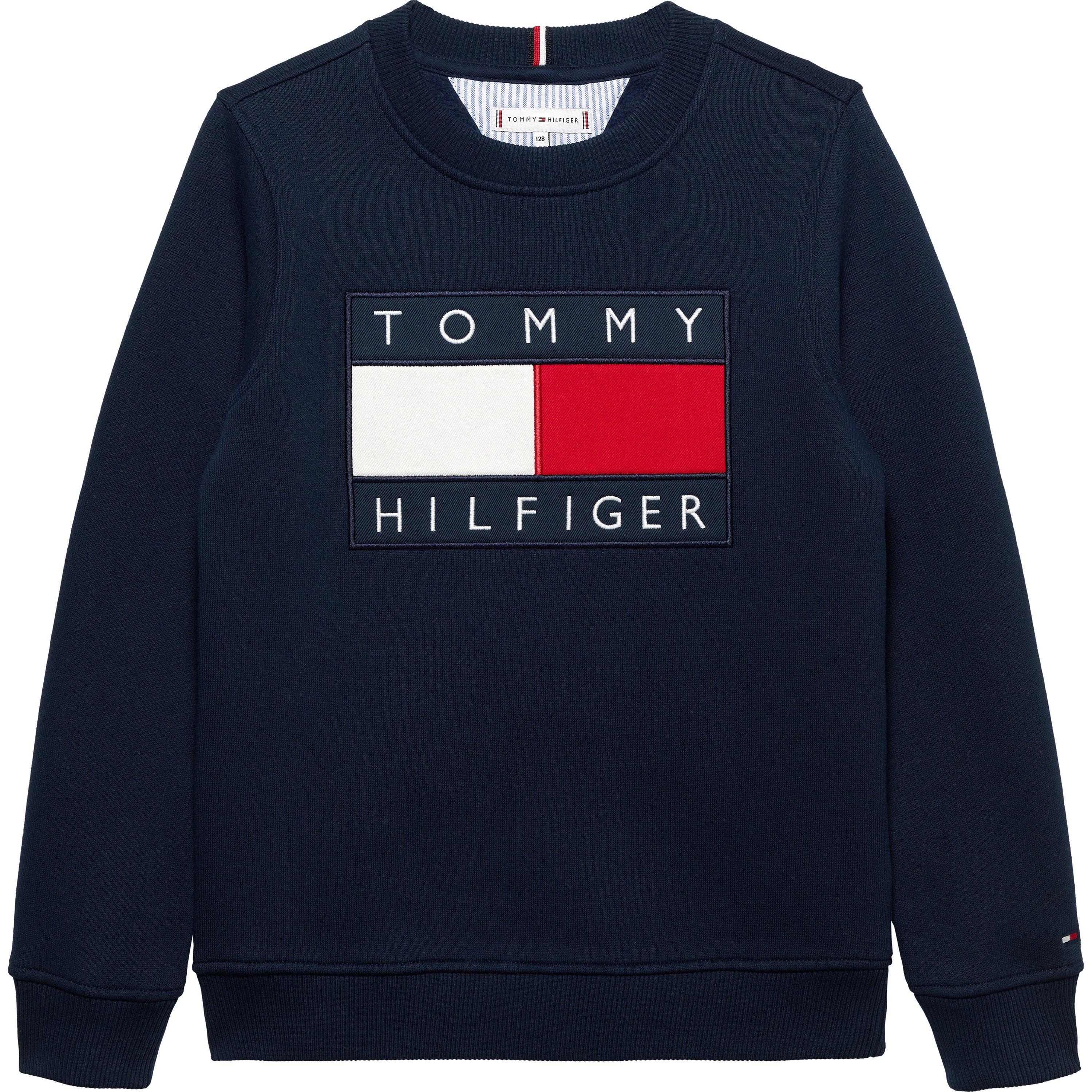 Tommy Hilfiger Boys Kids' Heritage Crew Sweatshirt - Night Navy C1g - 14Y