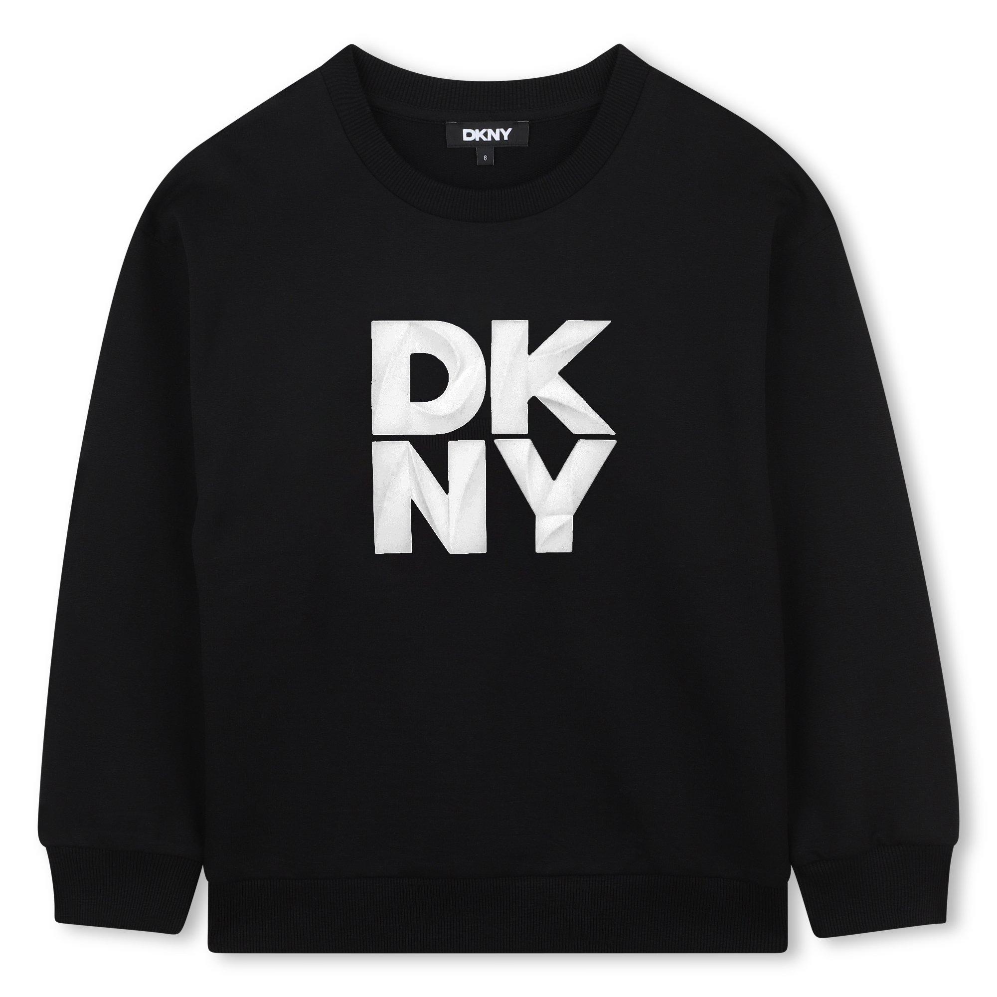 Black - DKNY - Kids' Logo Crew Sweatshirt - 1