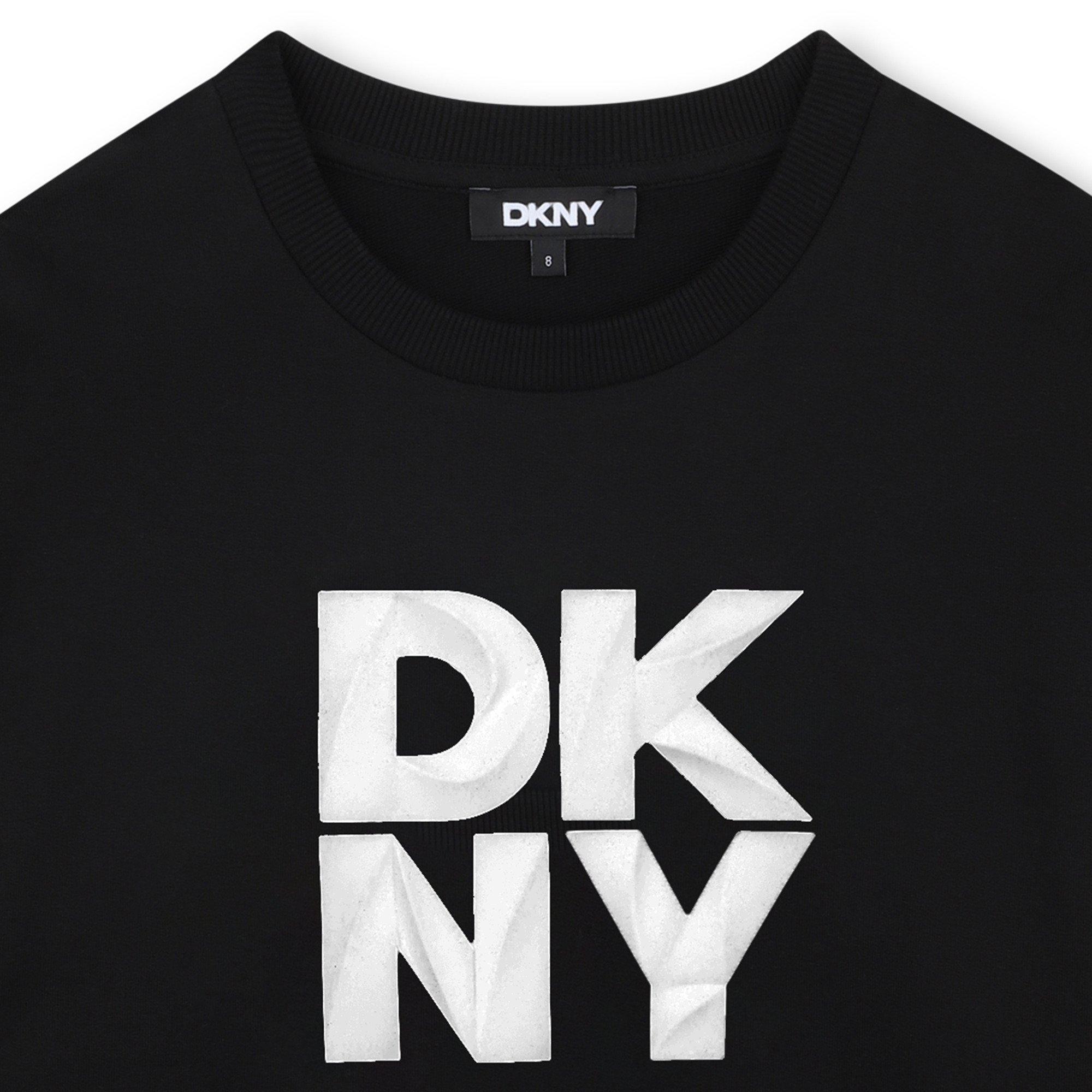 Black - DKNY - Kids' Logo Crew Sweatshirt - 3