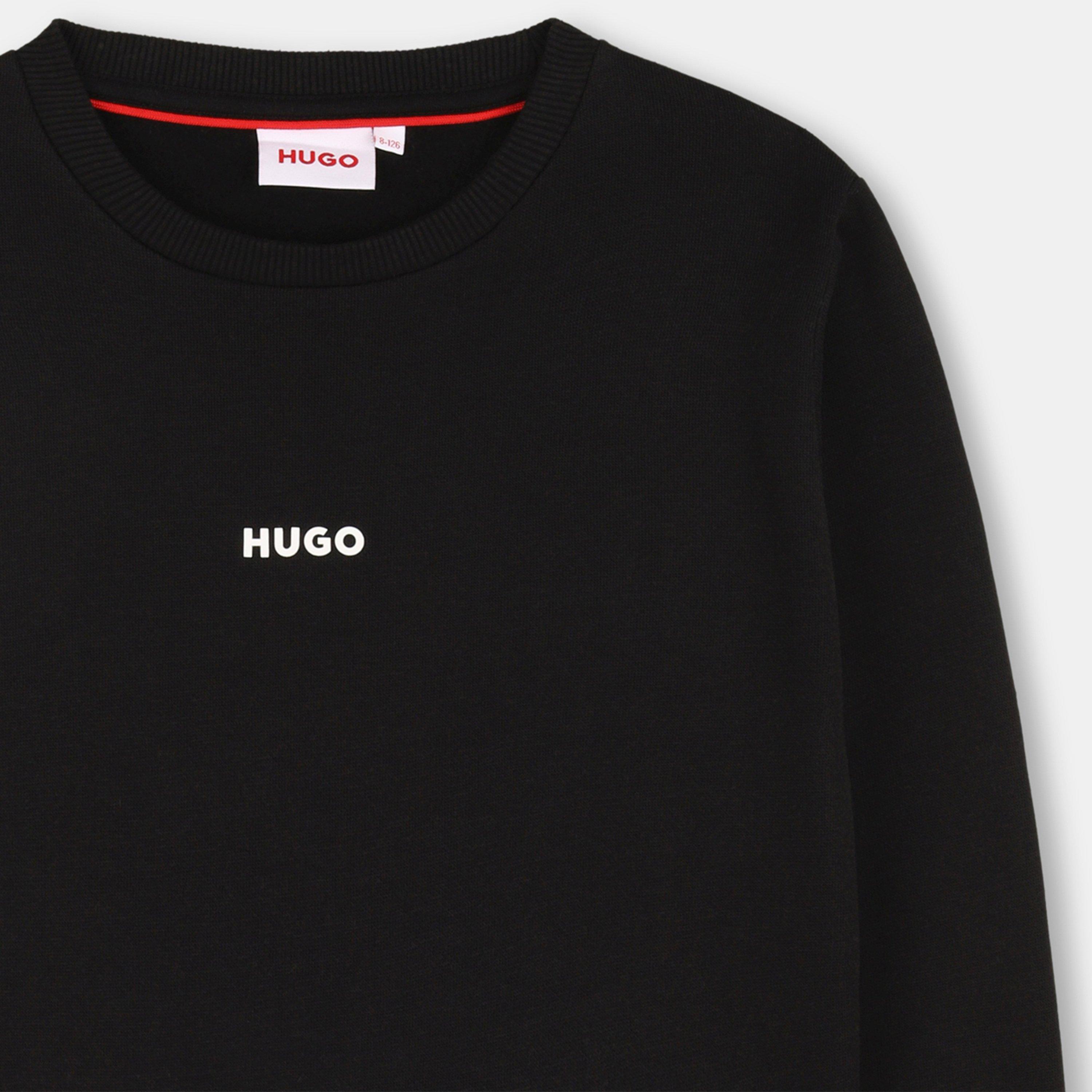 Noir - Hugo - Kids' Logo Crew Sweatshirt - 3