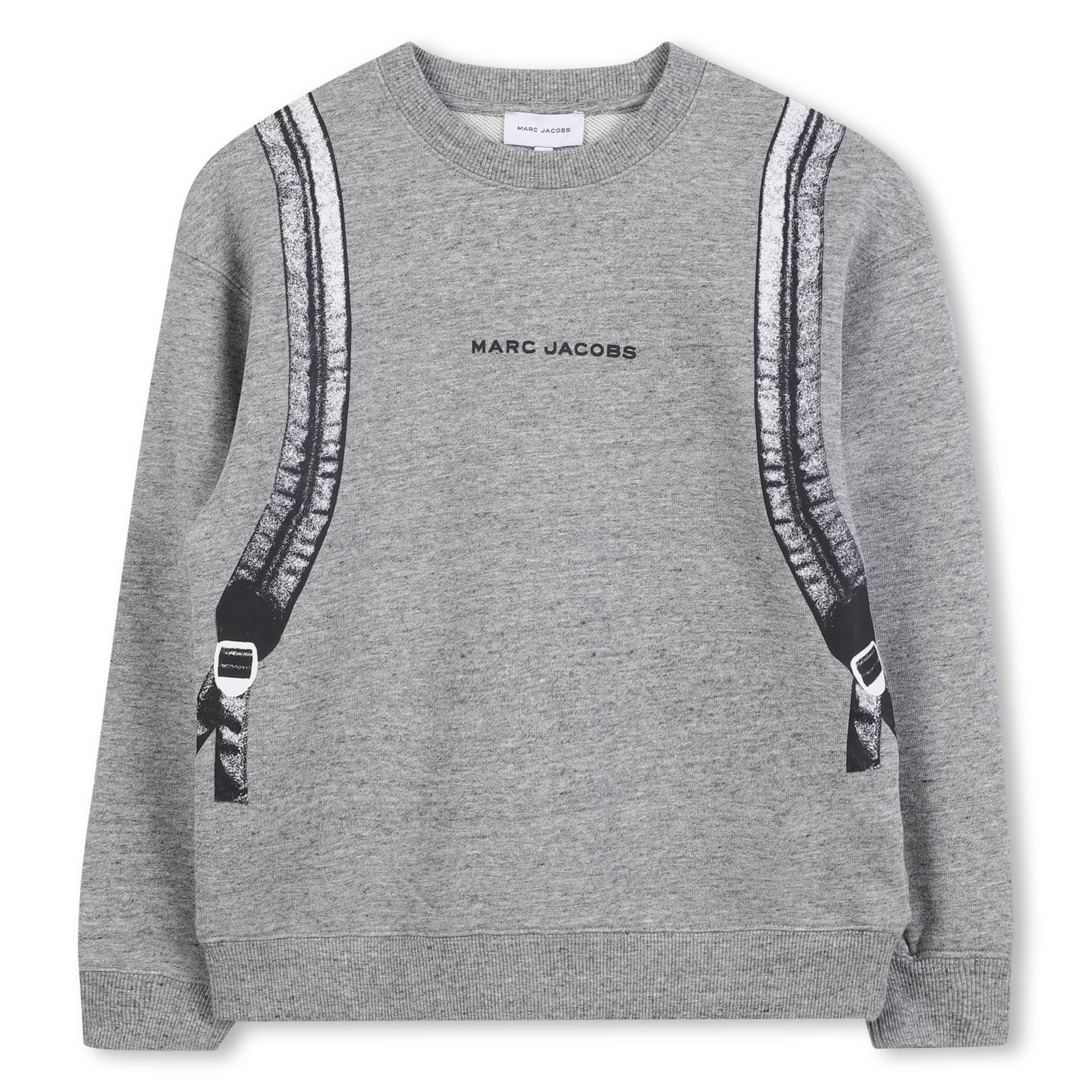 Grey - Marc Jacobs - Kids' Backpack Crew Sweatshirt - 1