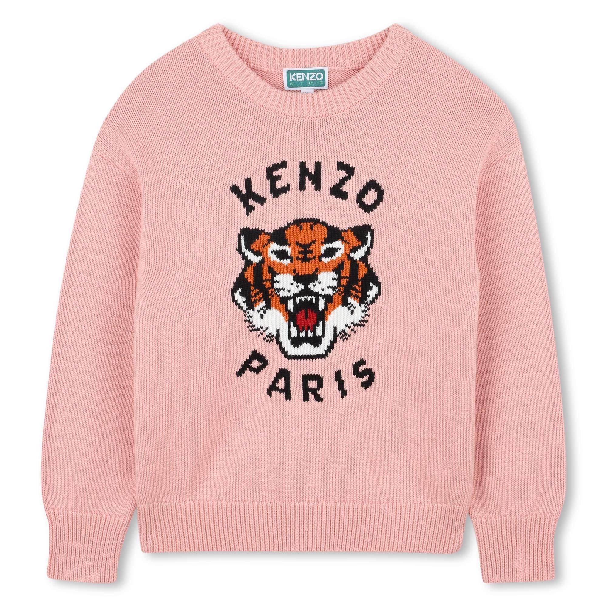 Pink - Kenzo - Kids' Tiger Crew Sweatshirt - 1
