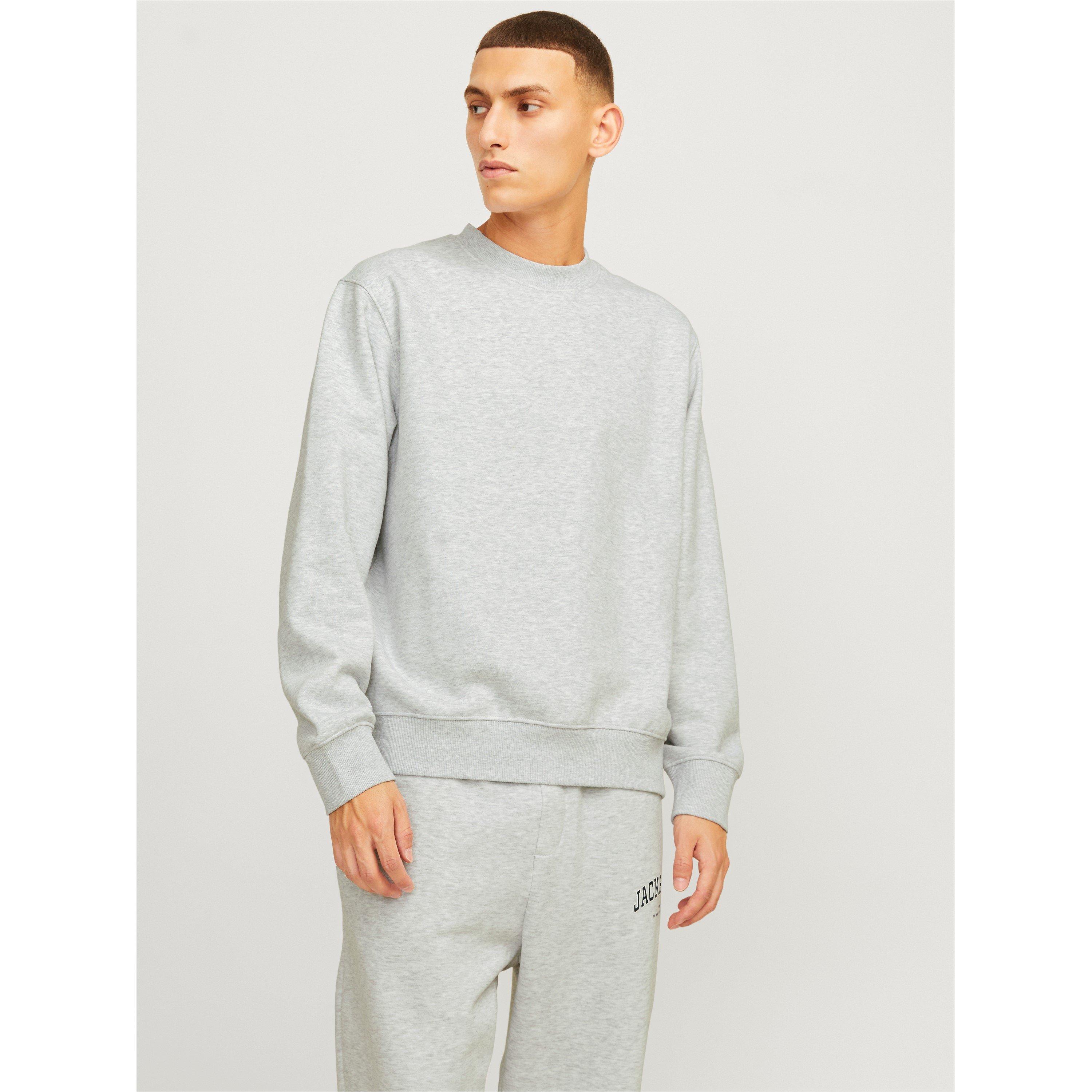 Jack And Jones Men's Urban Edge 400 Gsm Crew Sweat - White Melange - 2XL
