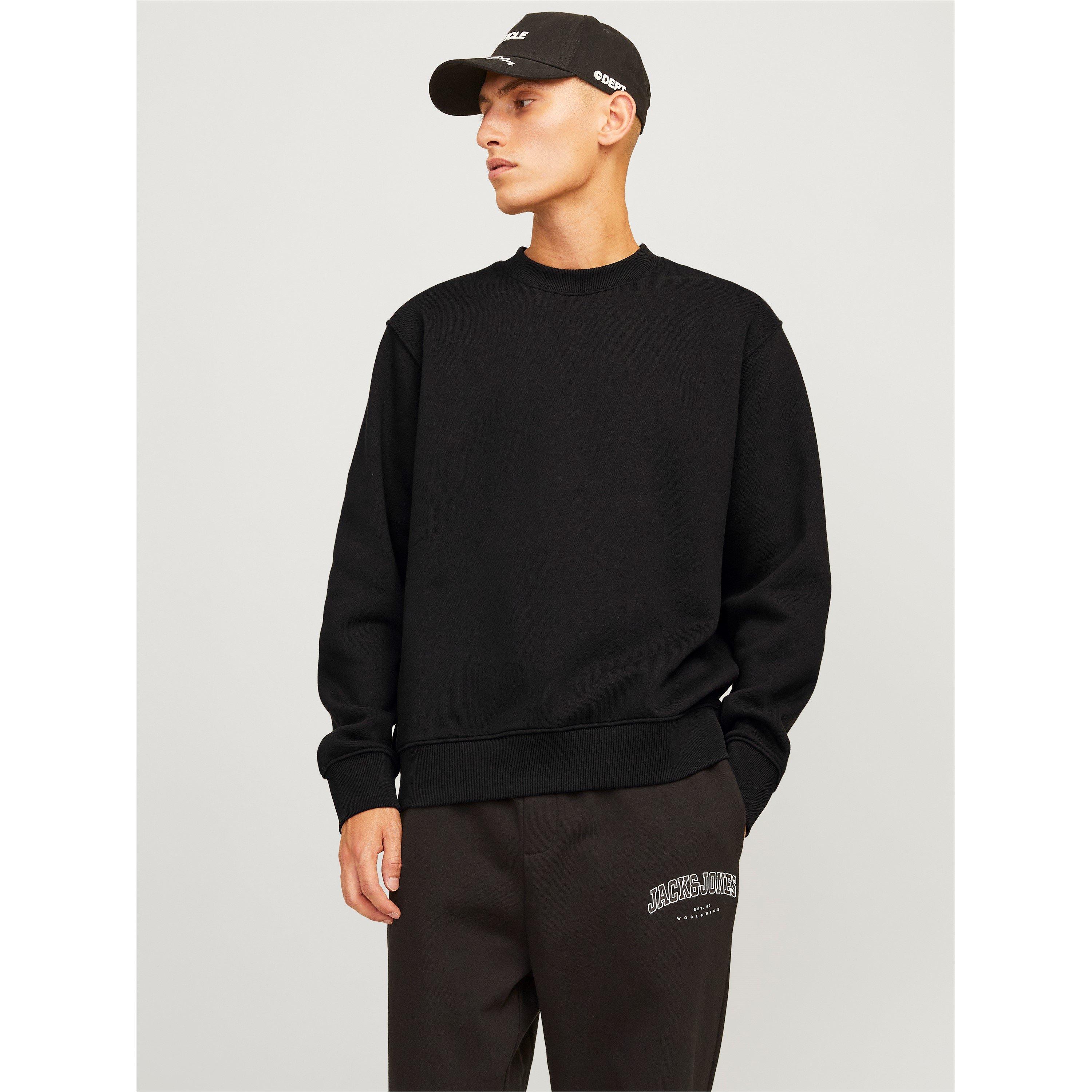 Jack And Jones Men's Urban Edge 400 Gsm Crew Sweat - Black - XL