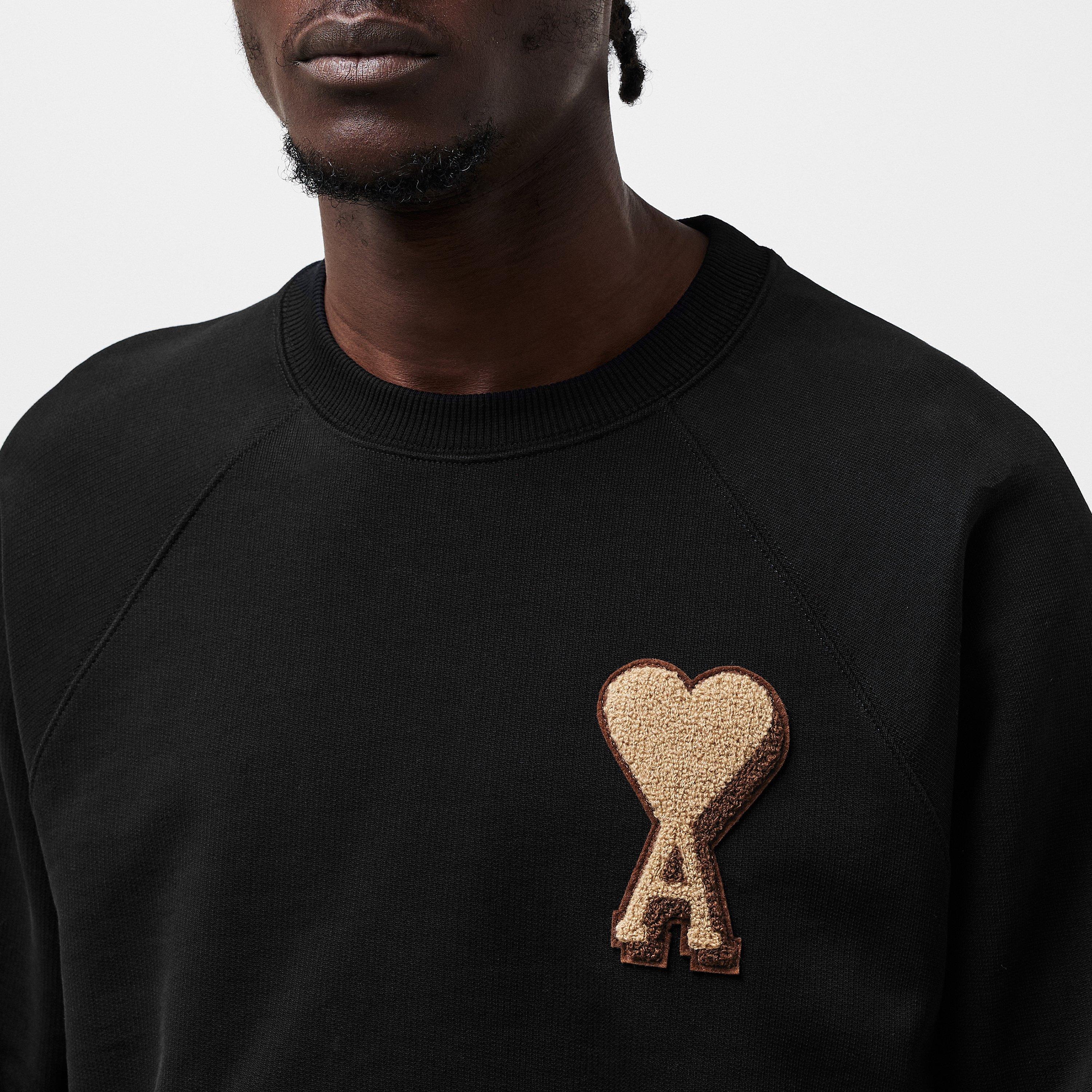 Black 001 - Ami Paris - Men's Crew Sweater - 5