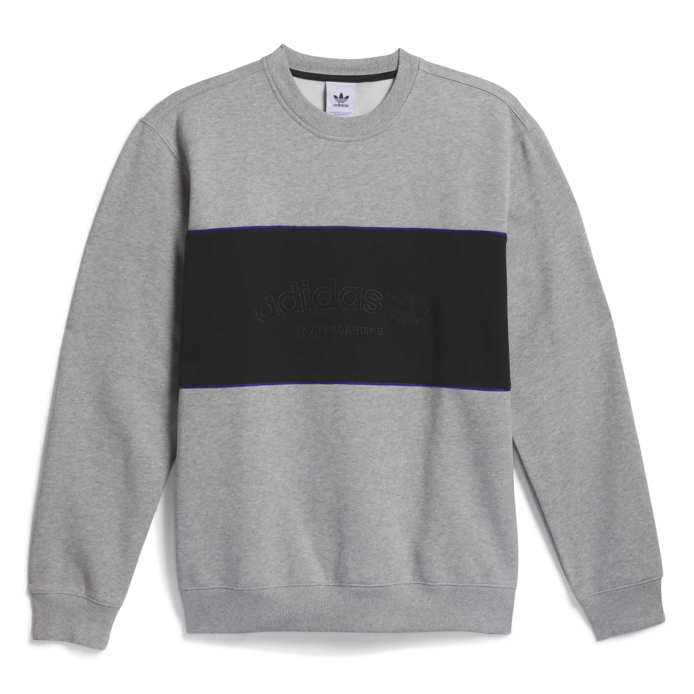 Adidas Men's Arched Crew Sweatshirt - Grey Heather - XS