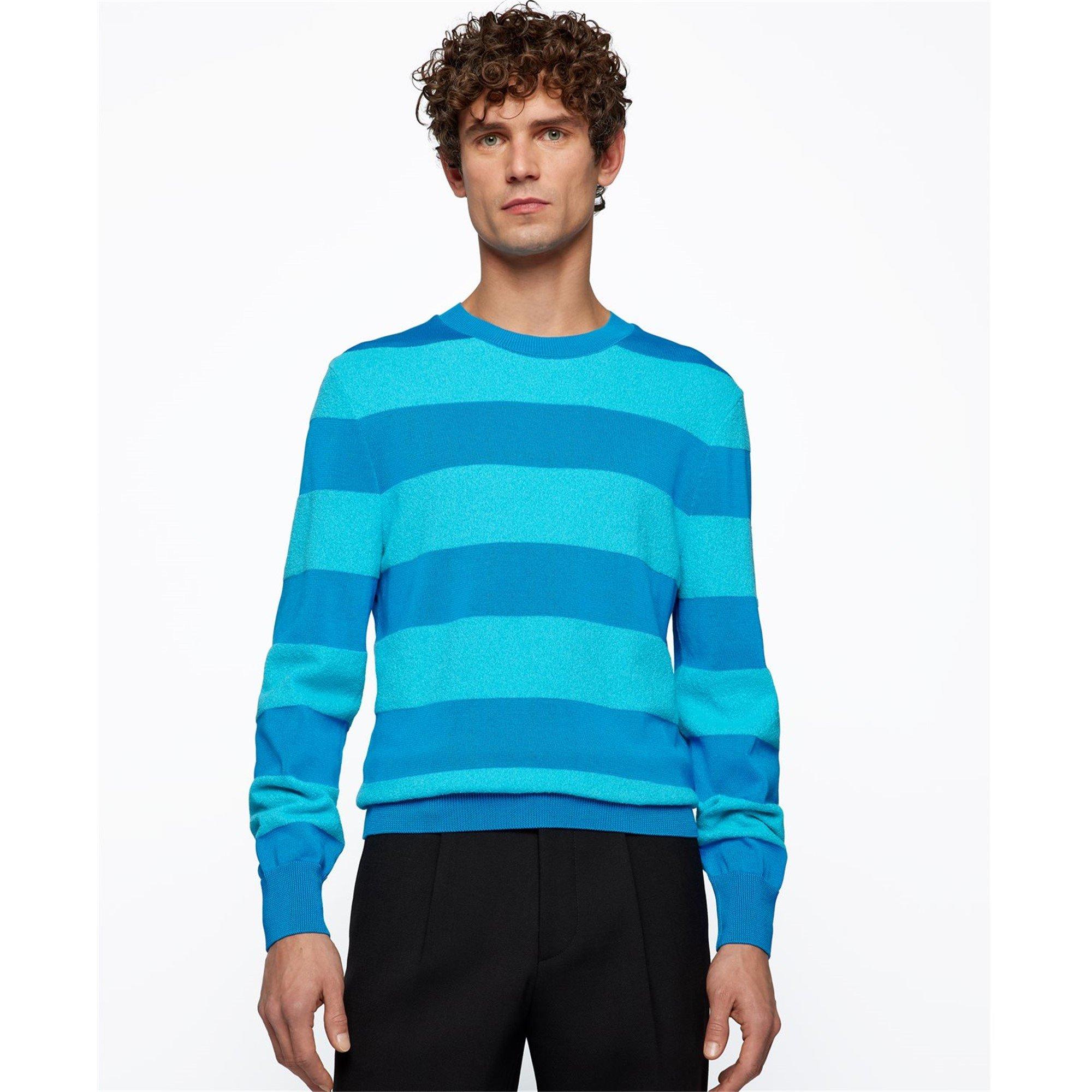 Bright Blue - Boss - Men's Eromeo Crew Sweater - 2