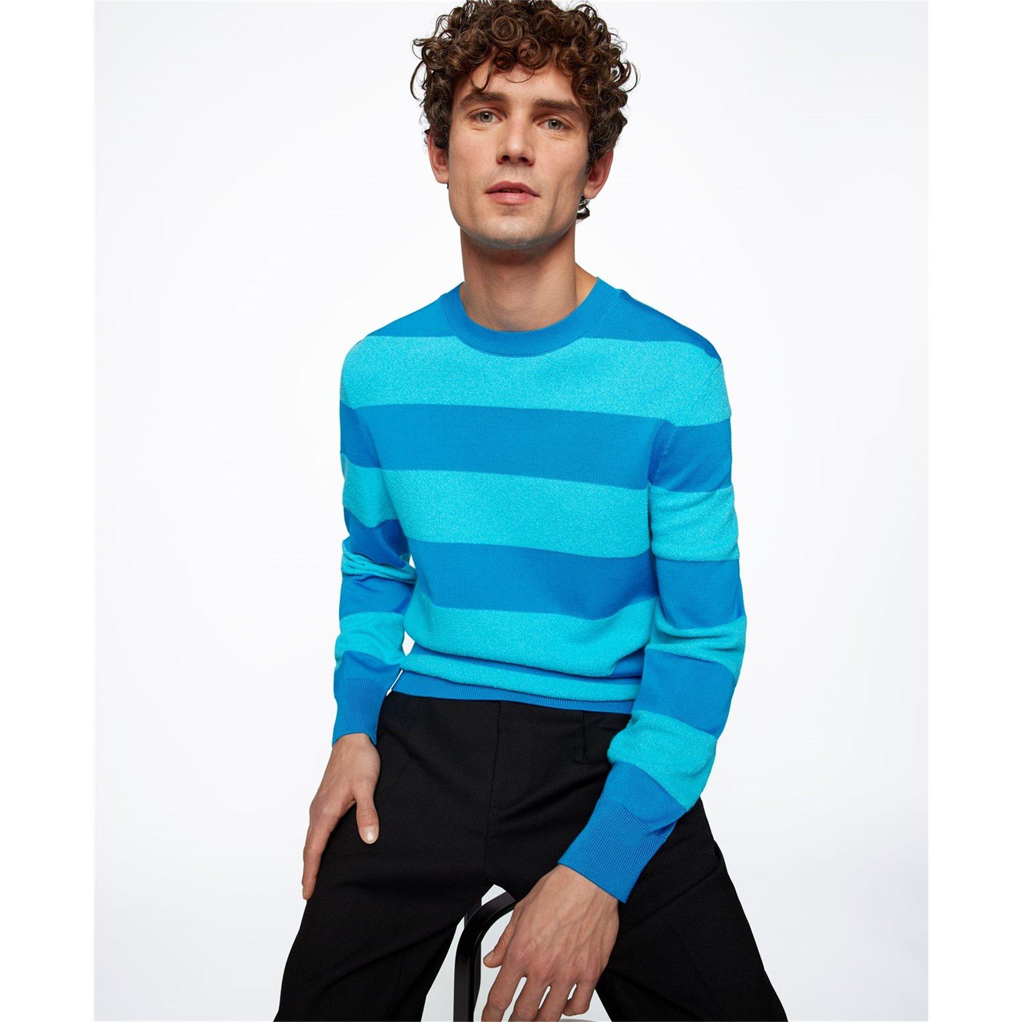 Bright Blue - Boss - Men's Eromeo Crew Sweater - 4