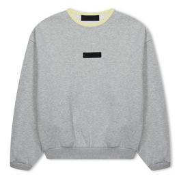 Fear Of God Essentials Badge Logo Crew Sweatshirt Juniors