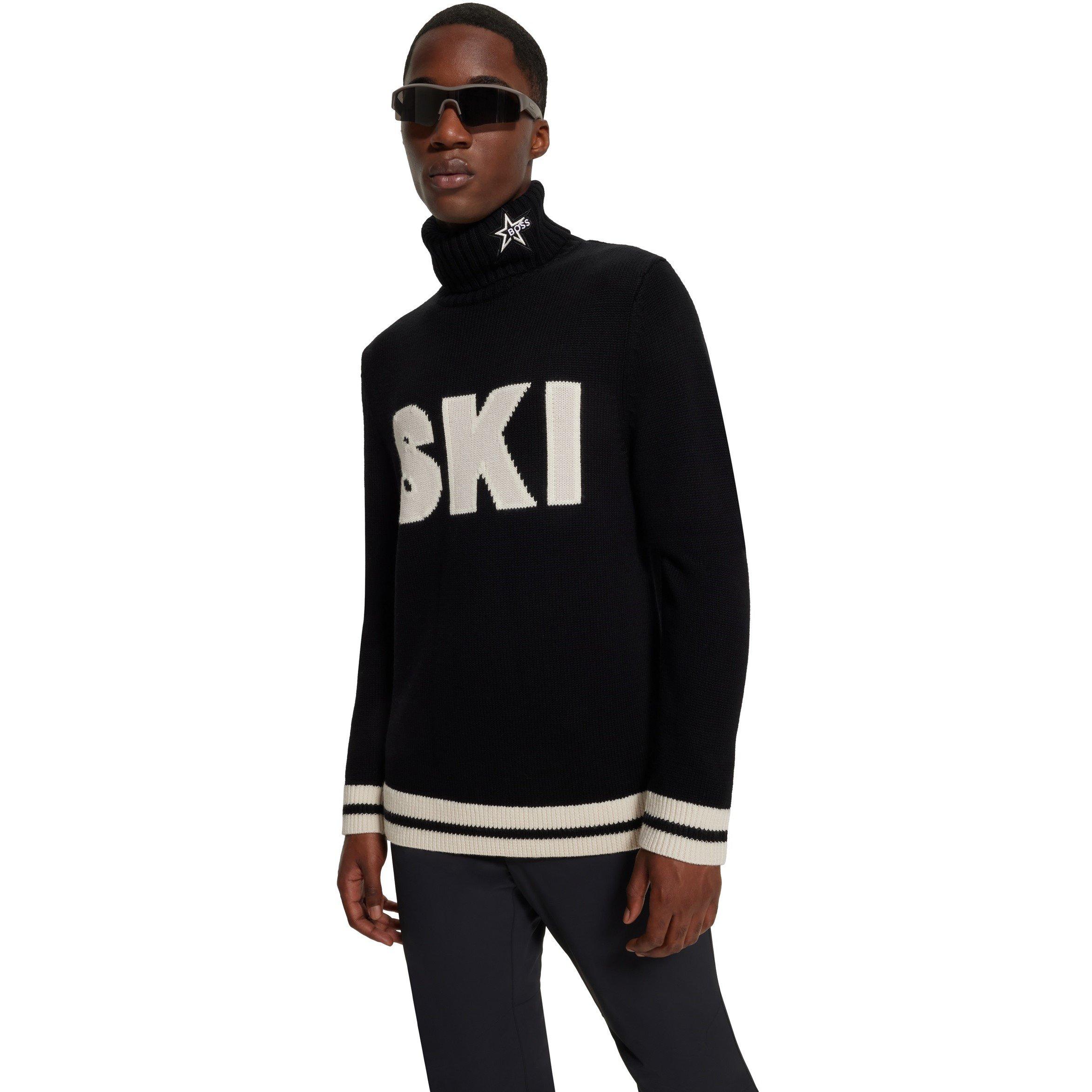 Boss Men's Ribbed Crew-Neck Sweatshirt - Black - S