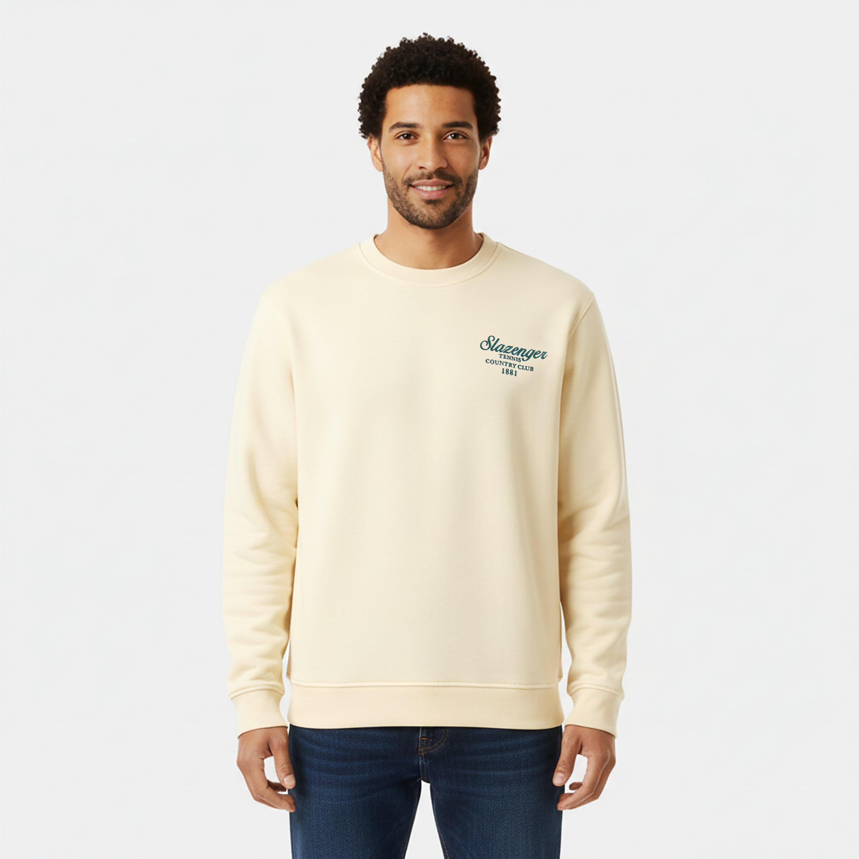 White - Slazenger - Men's Slaz Crew Sweatshirt - 3