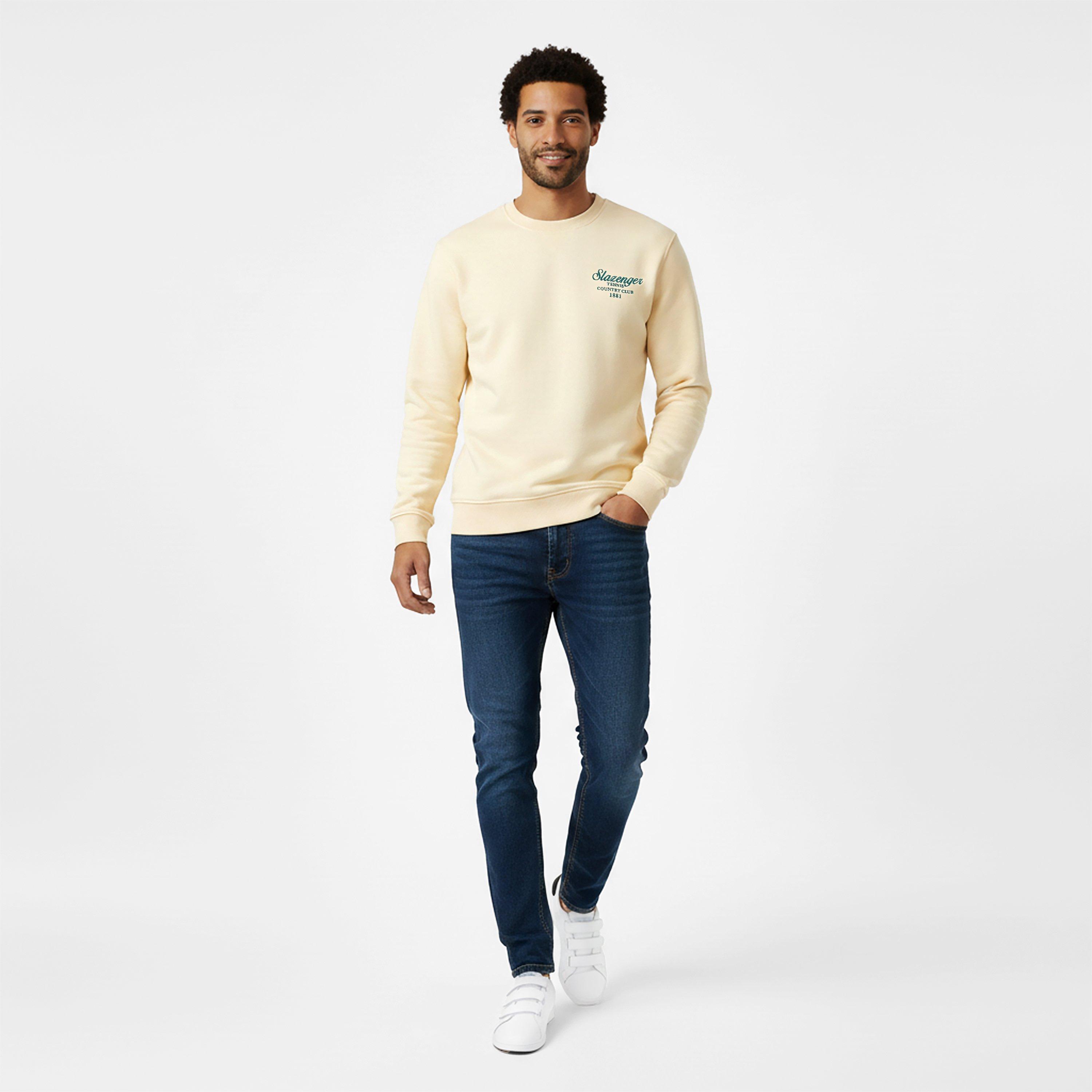 White - Slazenger - Men's Slaz Crew Sweatshirt - 5