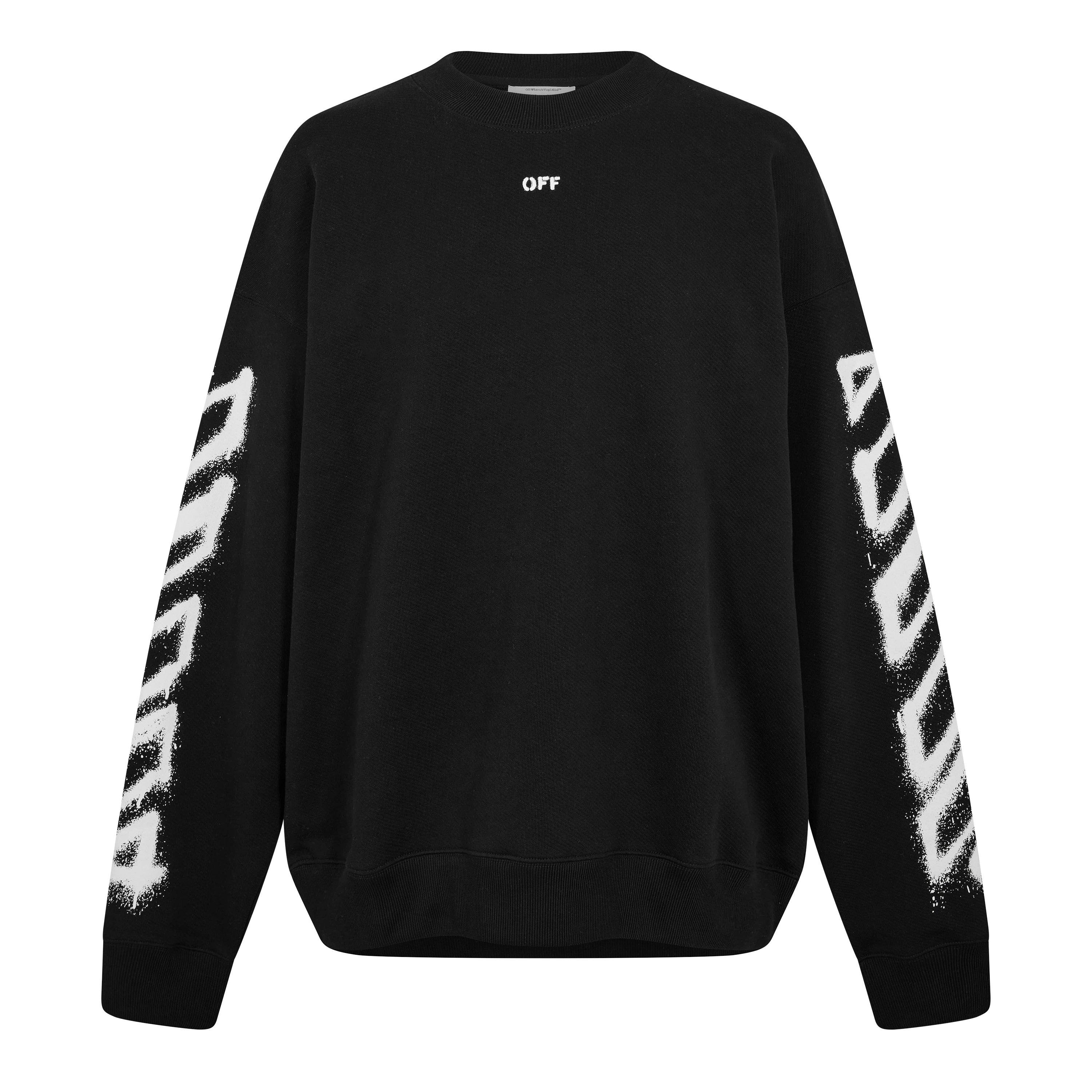 Black - Off White - Men's Crew Sweatshirt - 1